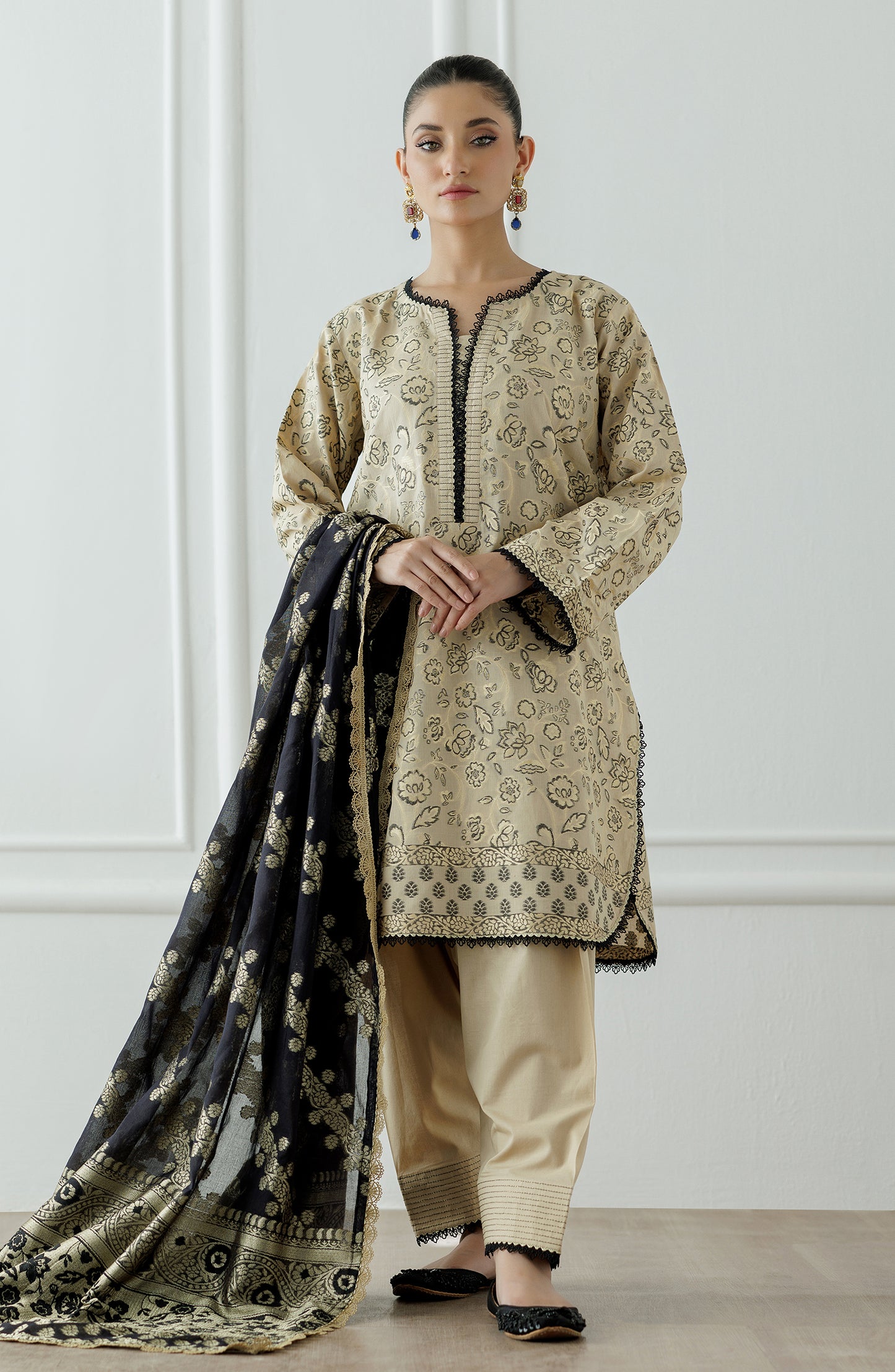 Unstitched Printed Shirt Dupatta & Pant - 3 Piece - OTL-25-110