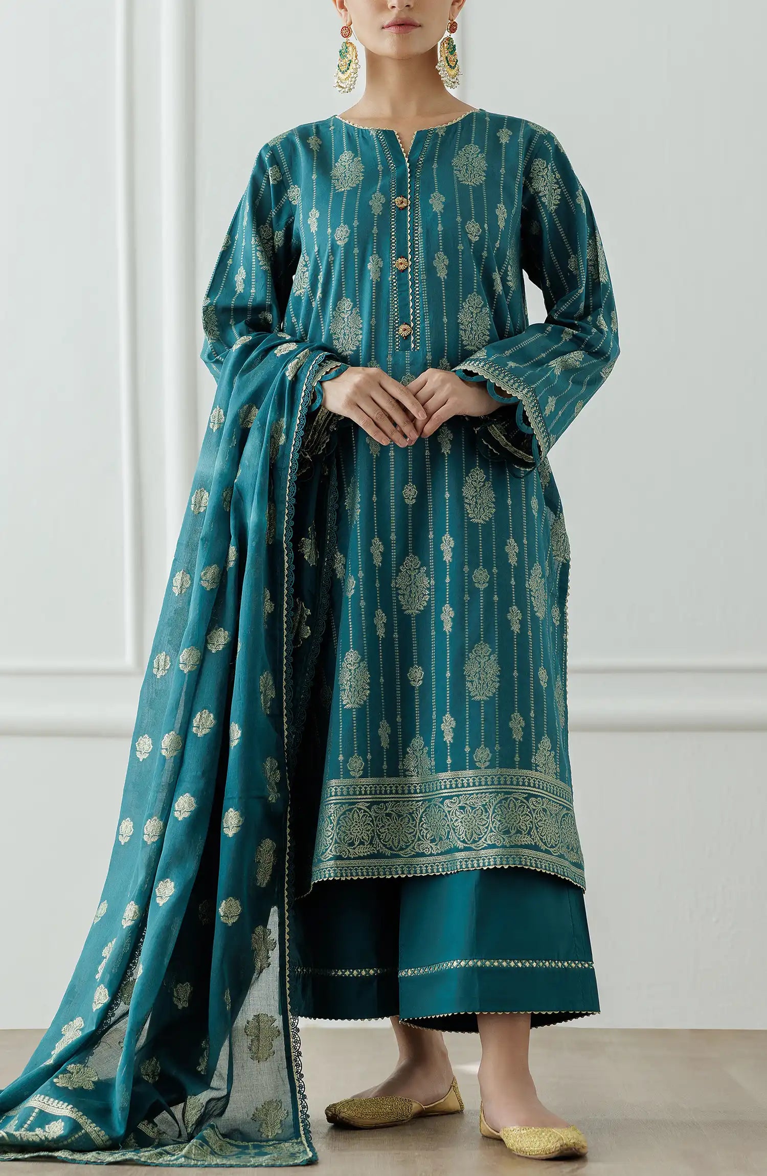 Unstitched Printed Shirt Dupatta & Pant - 3 Piece - OTL-25-111