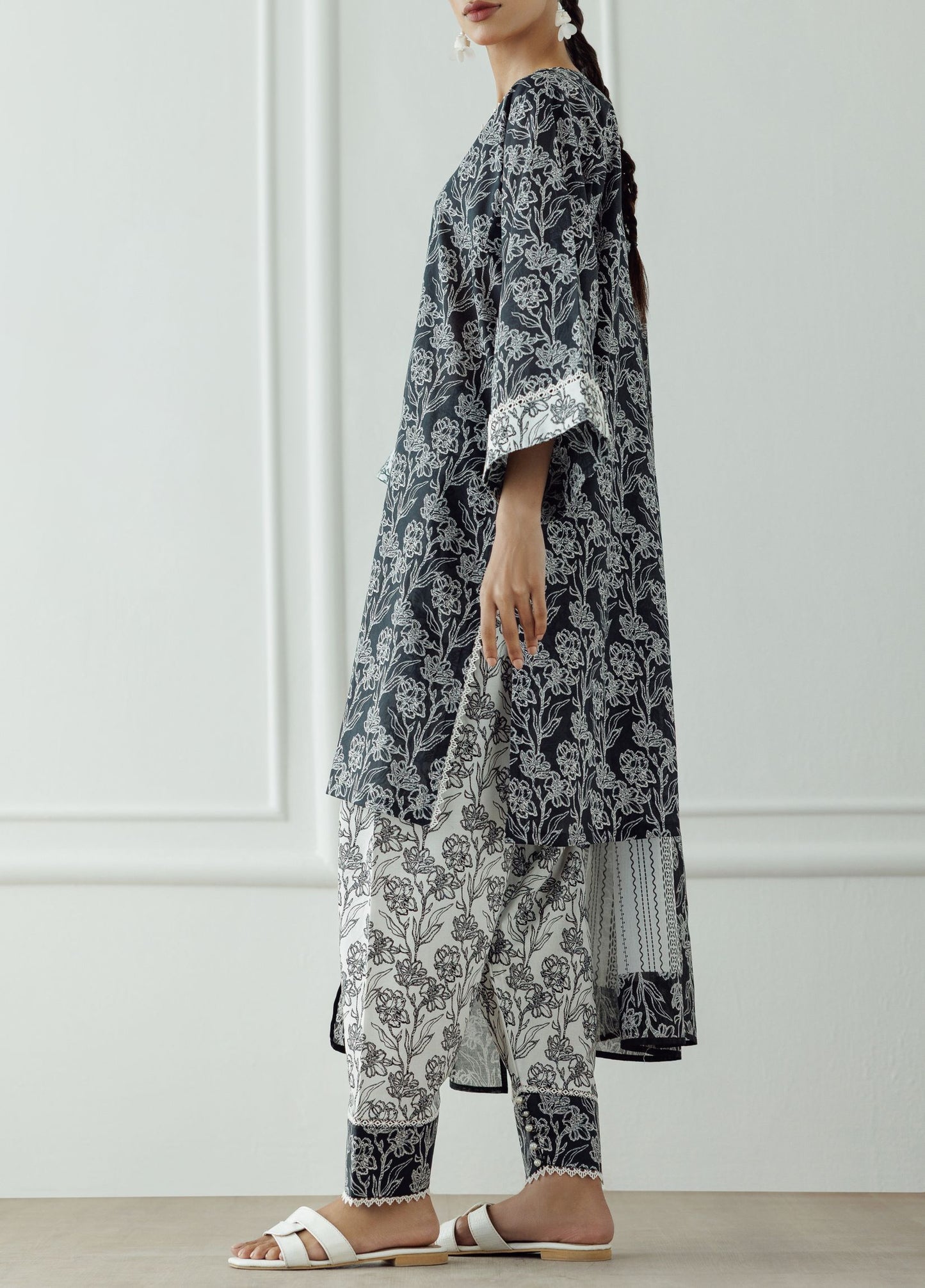UNSTITCHED Printed Lawn Shirt Dupatta & Pant - 3 Piece - OTL-25-116