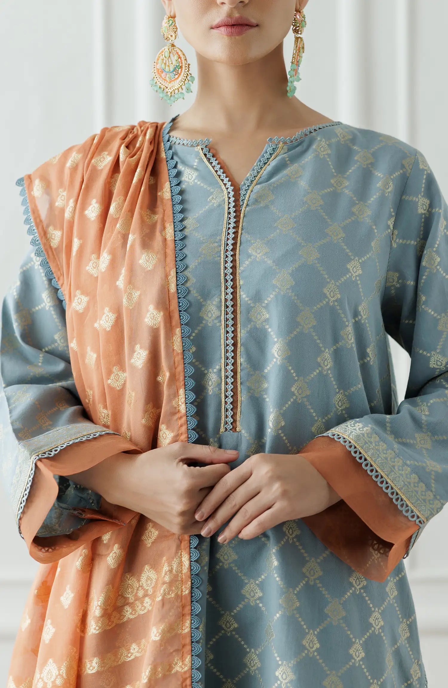Unstitched Printed Shirt Dupatta & Pant - 3 Piece - OTL-25-259