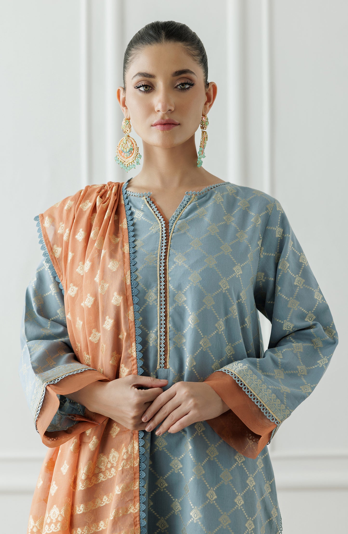 Unstitched Printed Shirt Dupatta & Pant - 3 Piece - OTL-25-259