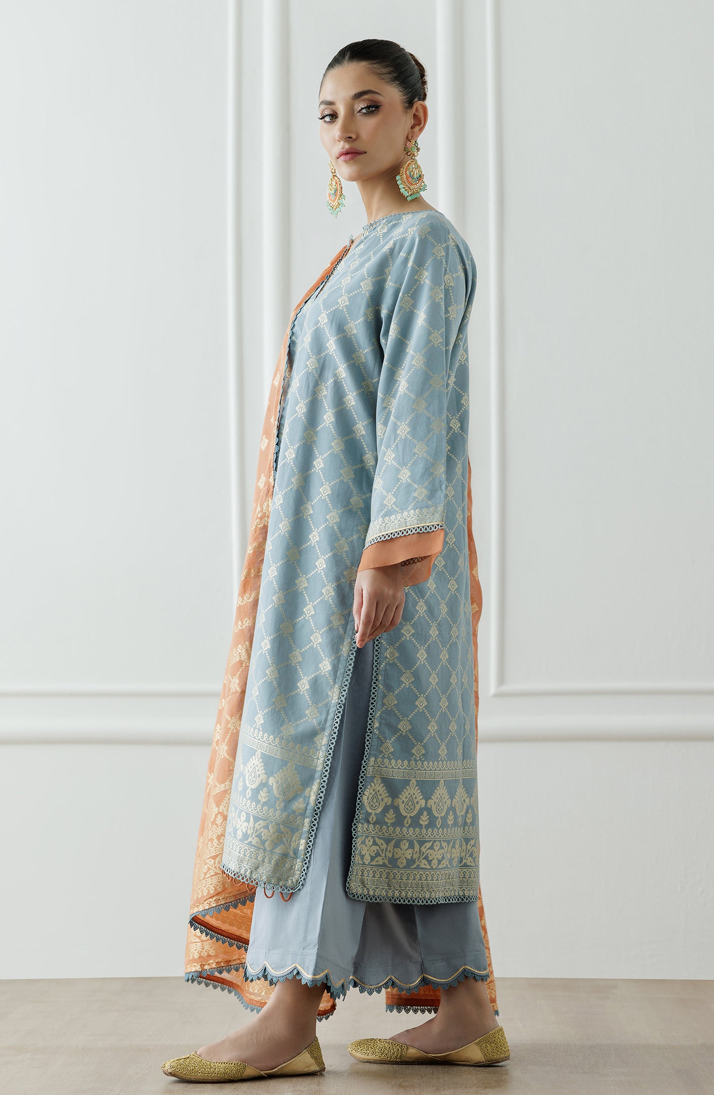 Unstitched Printed Shirt Dupatta & Pant - 3 Piece - OTL-25-259