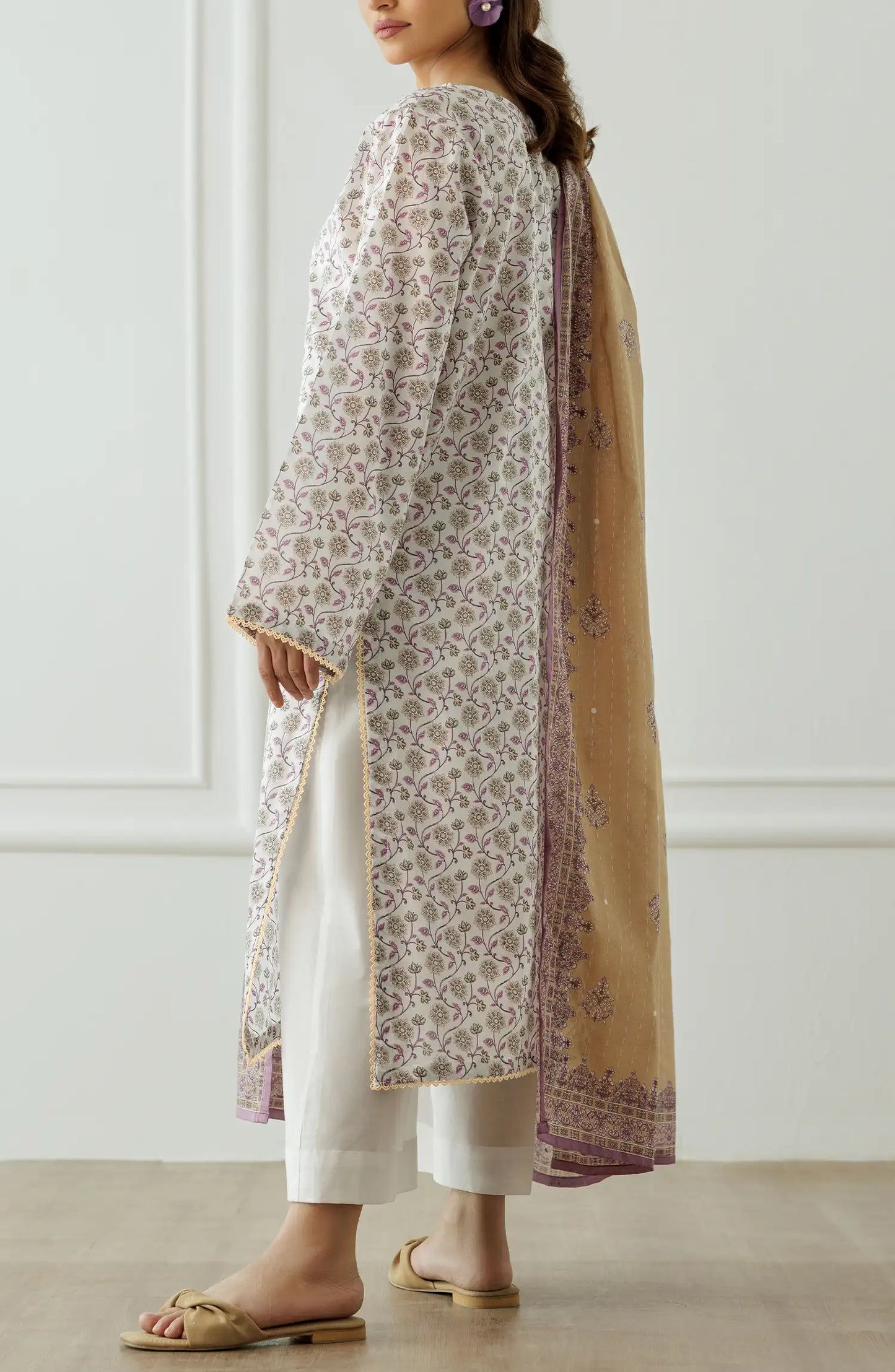 Stitched Printed Shirt Dupatta & Pant - 3 Piece - OTL-25-290