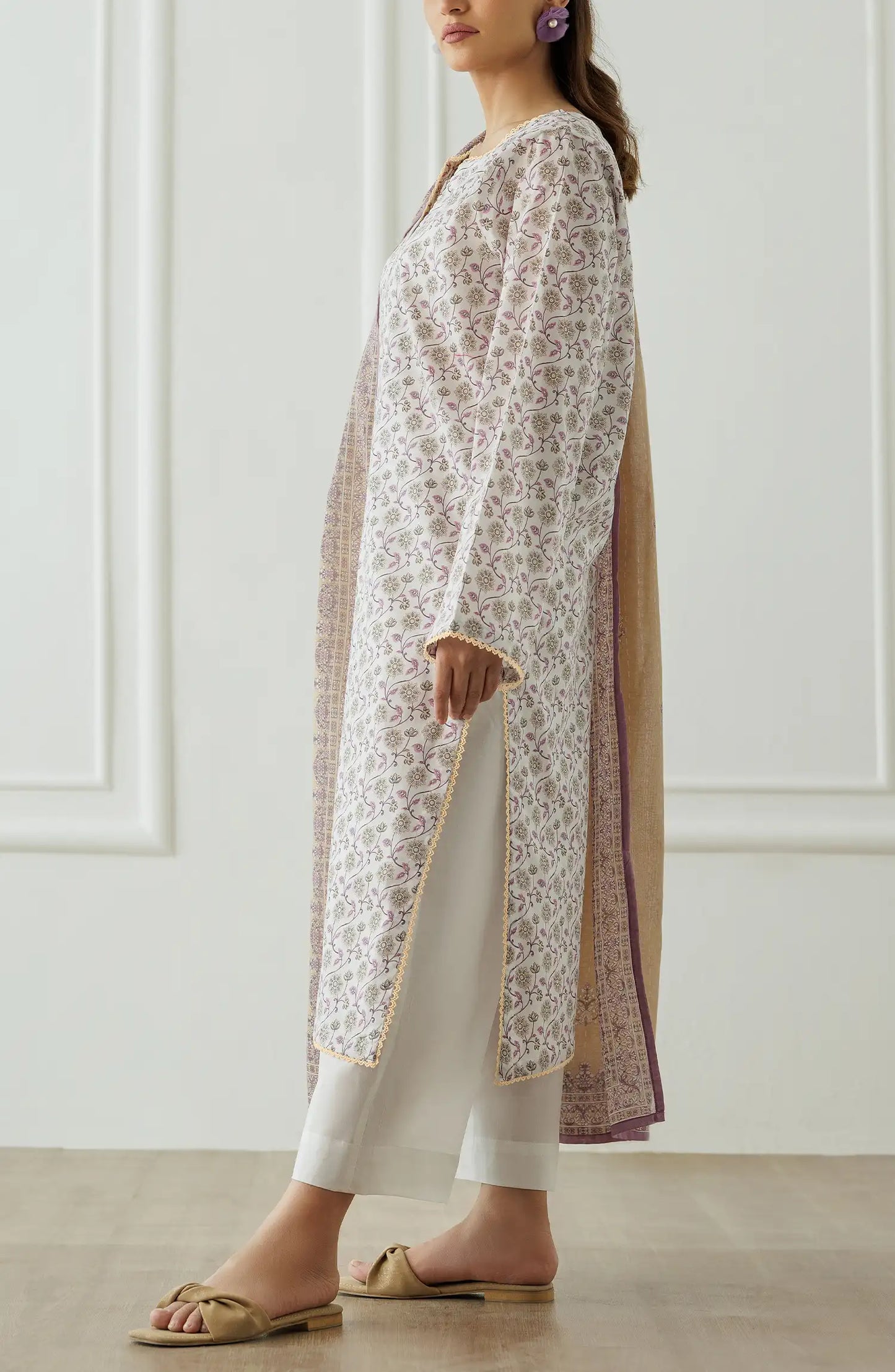 Stitched Printed Shirt Dupatta & Pant - 3 Piece - OTL-25-290