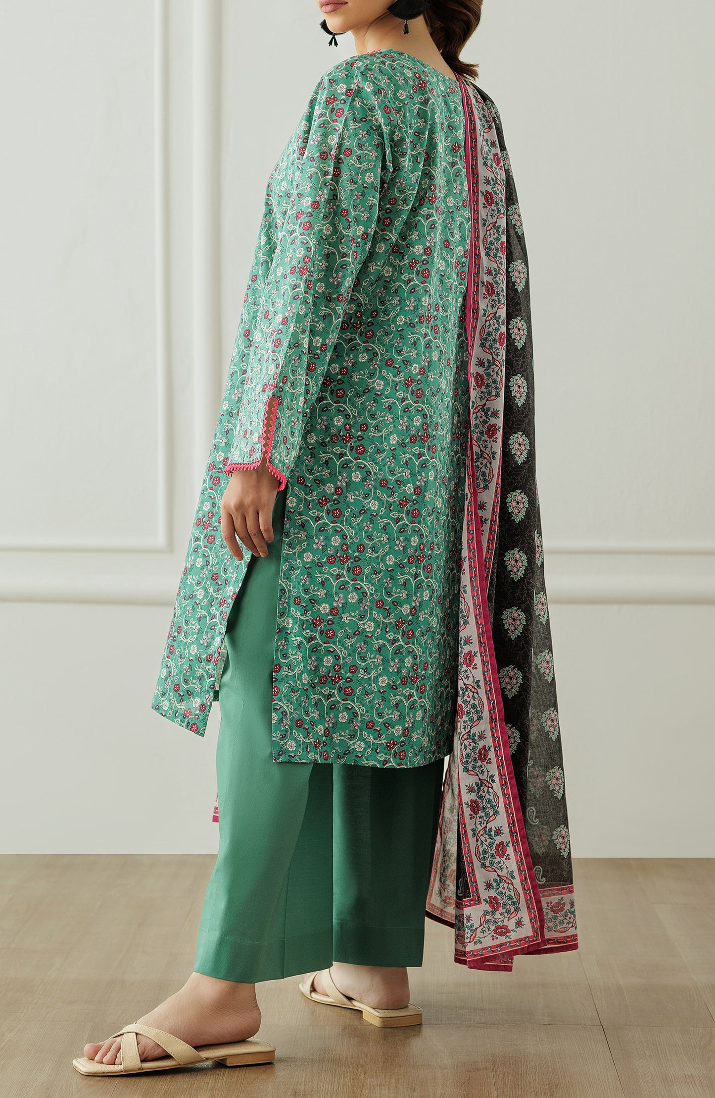 Unstitched Printed Shirt Dupatta & Pant - 3 Piece - OTL-25-291