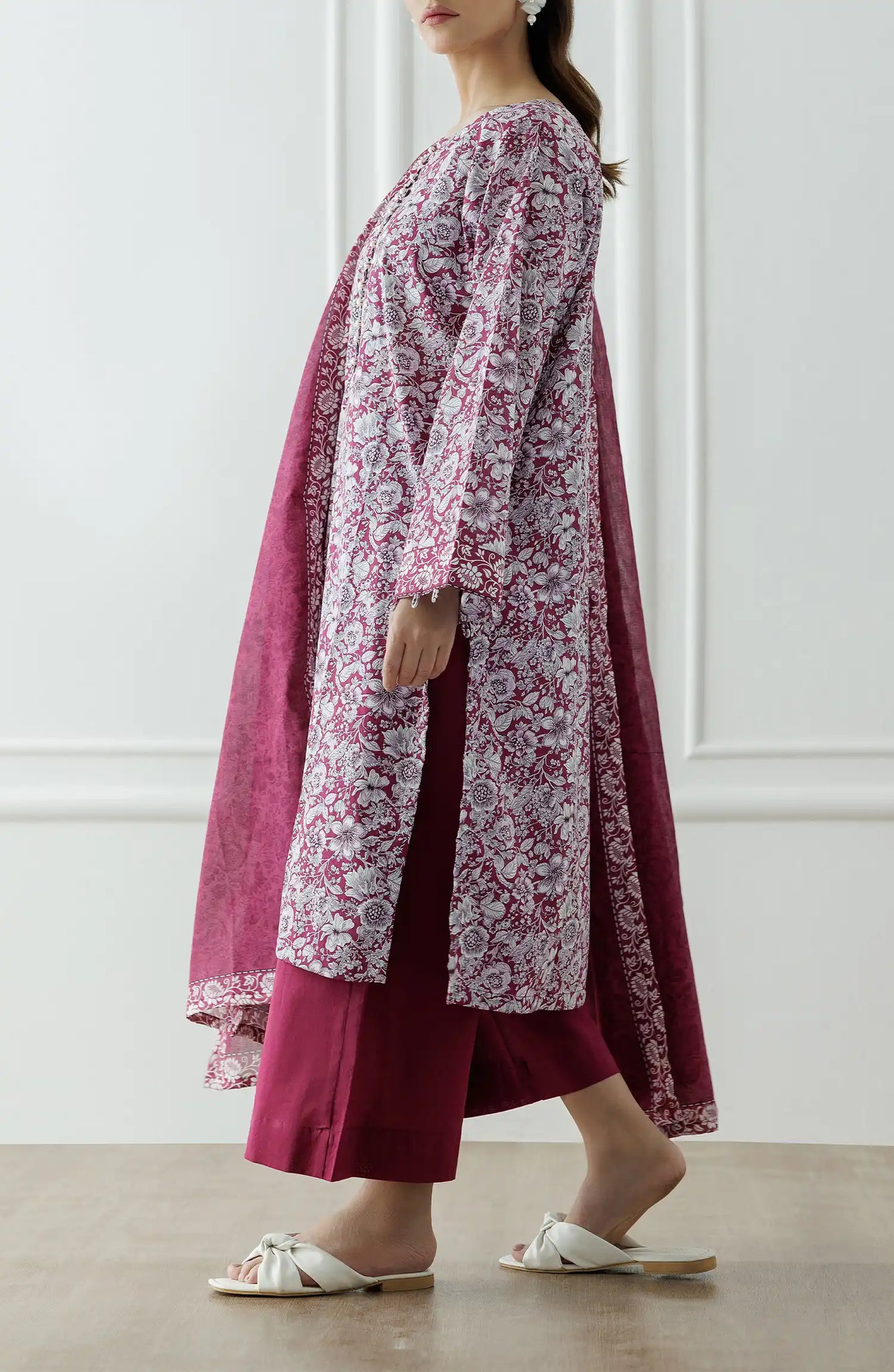 Stitched Printed Shirt Dupatta & Pant - 3 Piece - OTL-25-303