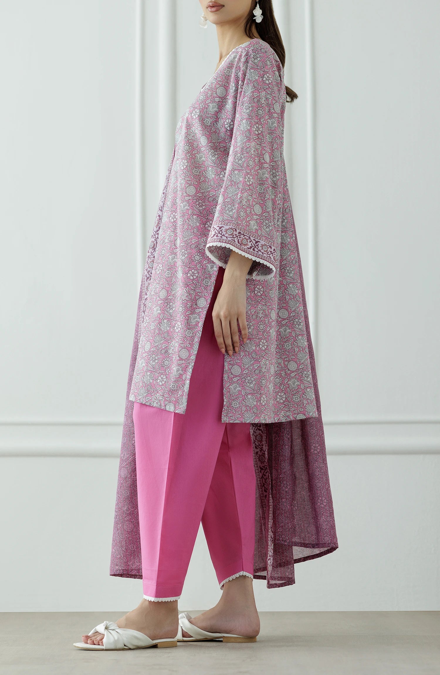 UNSTITCHED Printed Lawn Shirt Dupatta & Pant - 3 Piece Suits - OTL-25-309