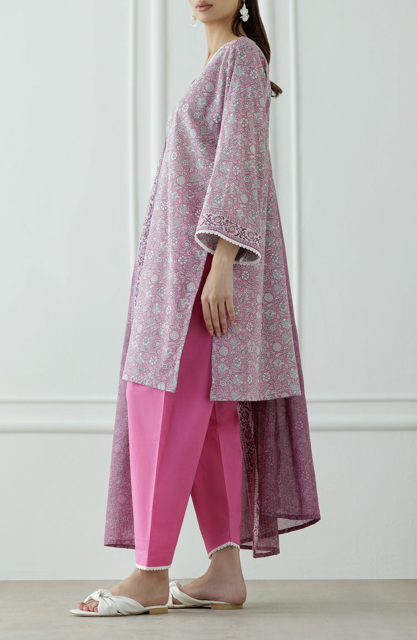UNSTITCHED Printed Lawn Shirt Dupatta & Pant - 3 Piece Suits - OTL-25-309