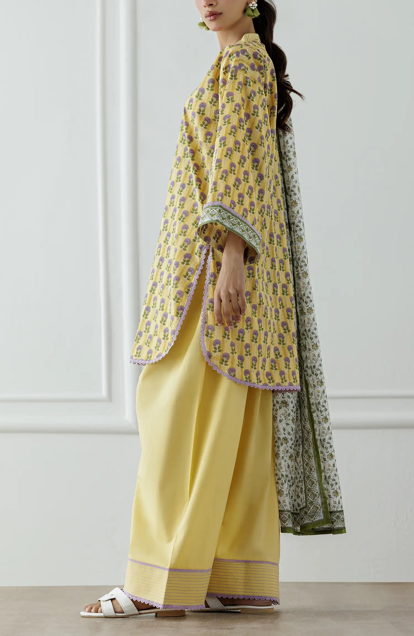 UNSTITCHED Printed Shirt Dupatta & Pant - 3 Piece - OTL-25-315