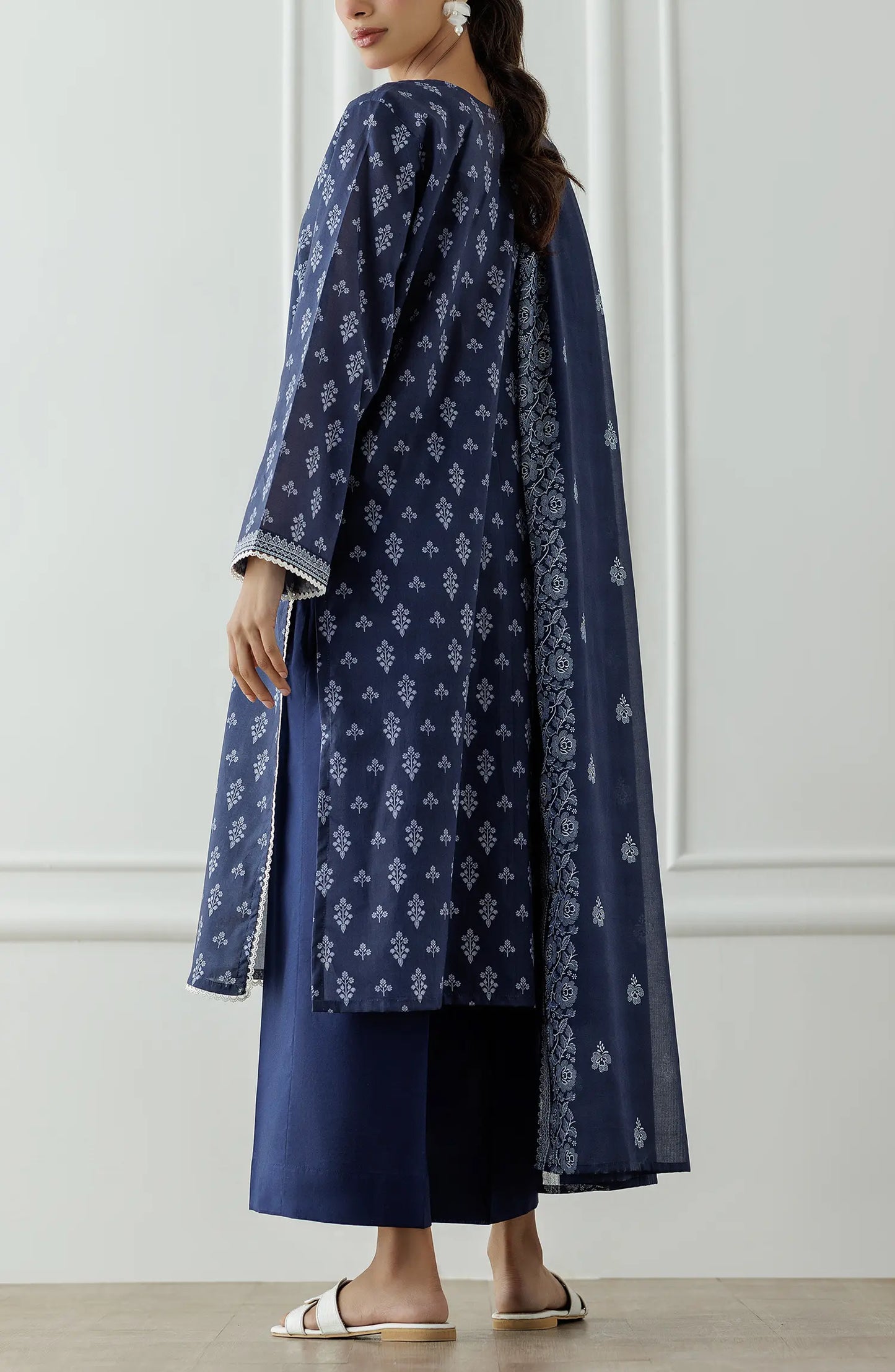 UNSTITCHED Printed Shirt Dupatta & Pant - 3 Piece - OTL-25-320