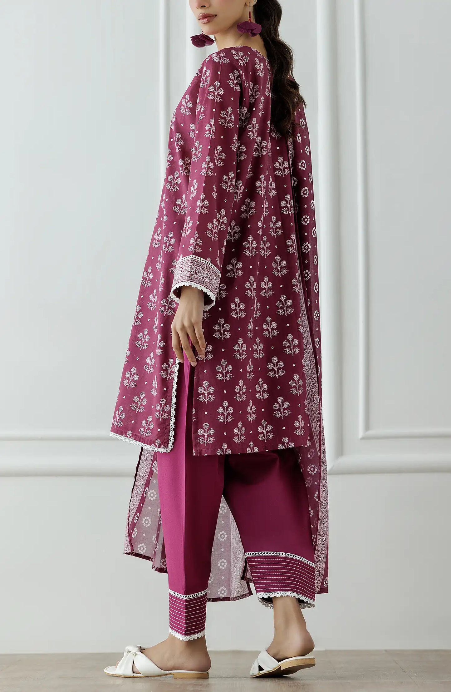 UNSTITCHED Printed Shirt Dupatta & Pant - 3 Piece - OTL-25-327