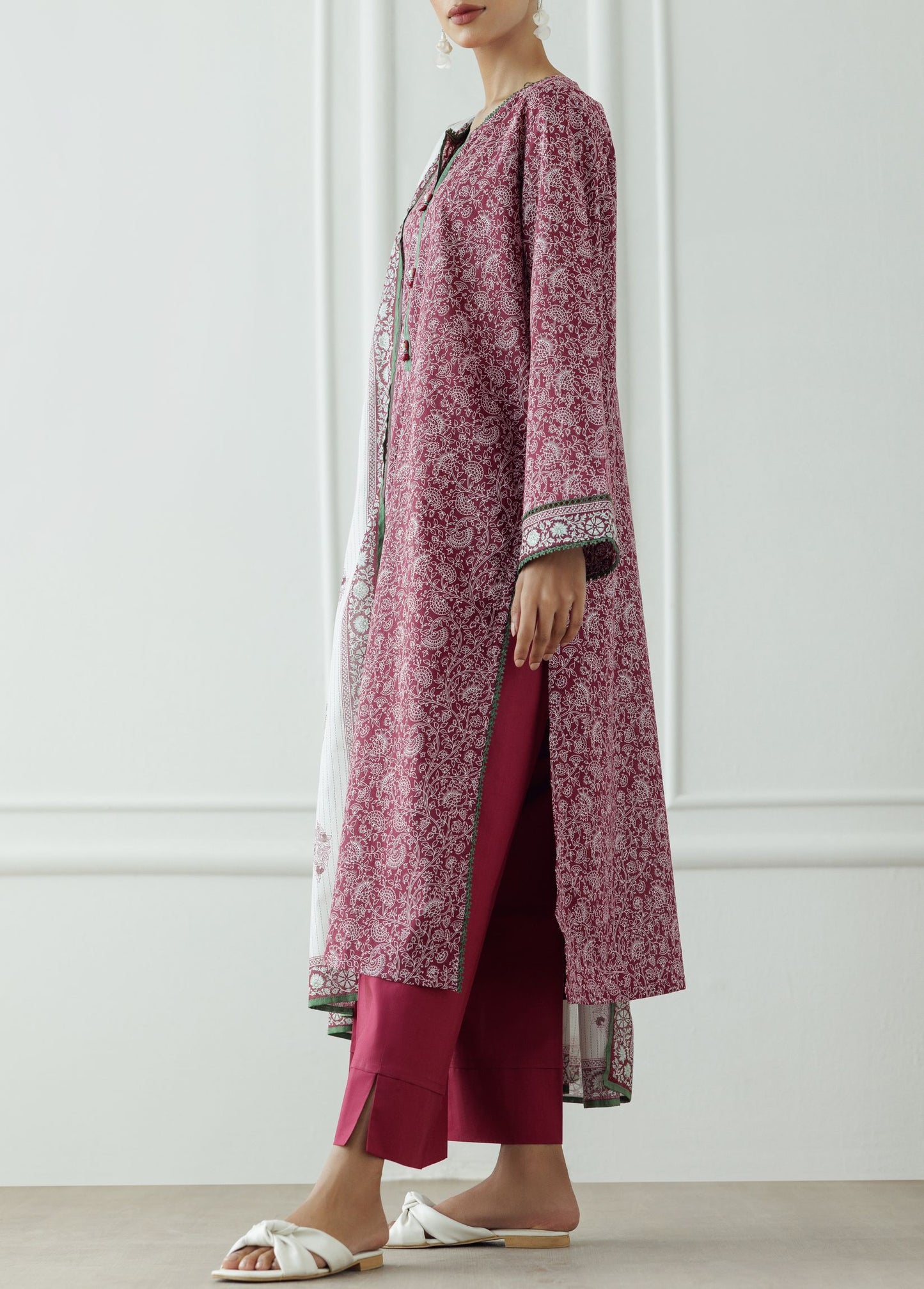 UNSTITCHED Printed Lawn Shirt Dupatta & Pant - 3 Piece - OTL-25-333