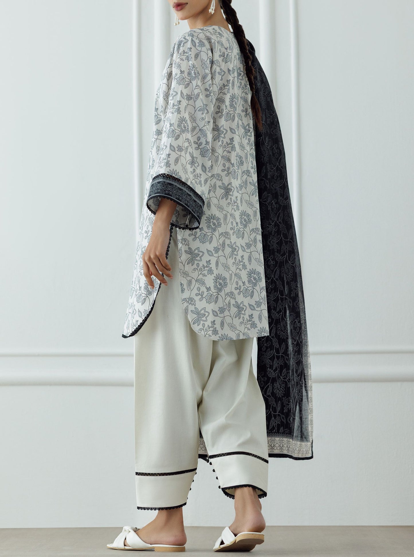 UNSTITCHED Printed Lawn Shirt Dupatta & Pant - 3 Piece - OTL-25-336