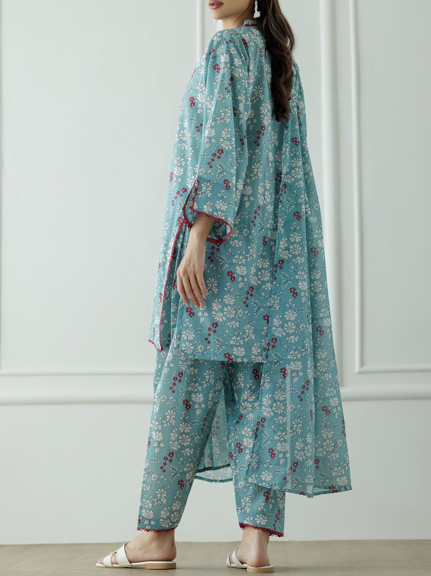 UNSTITCHED Printed Lawn Shirt Dupatta & Pant - 3 Piece - OTL-25-343
