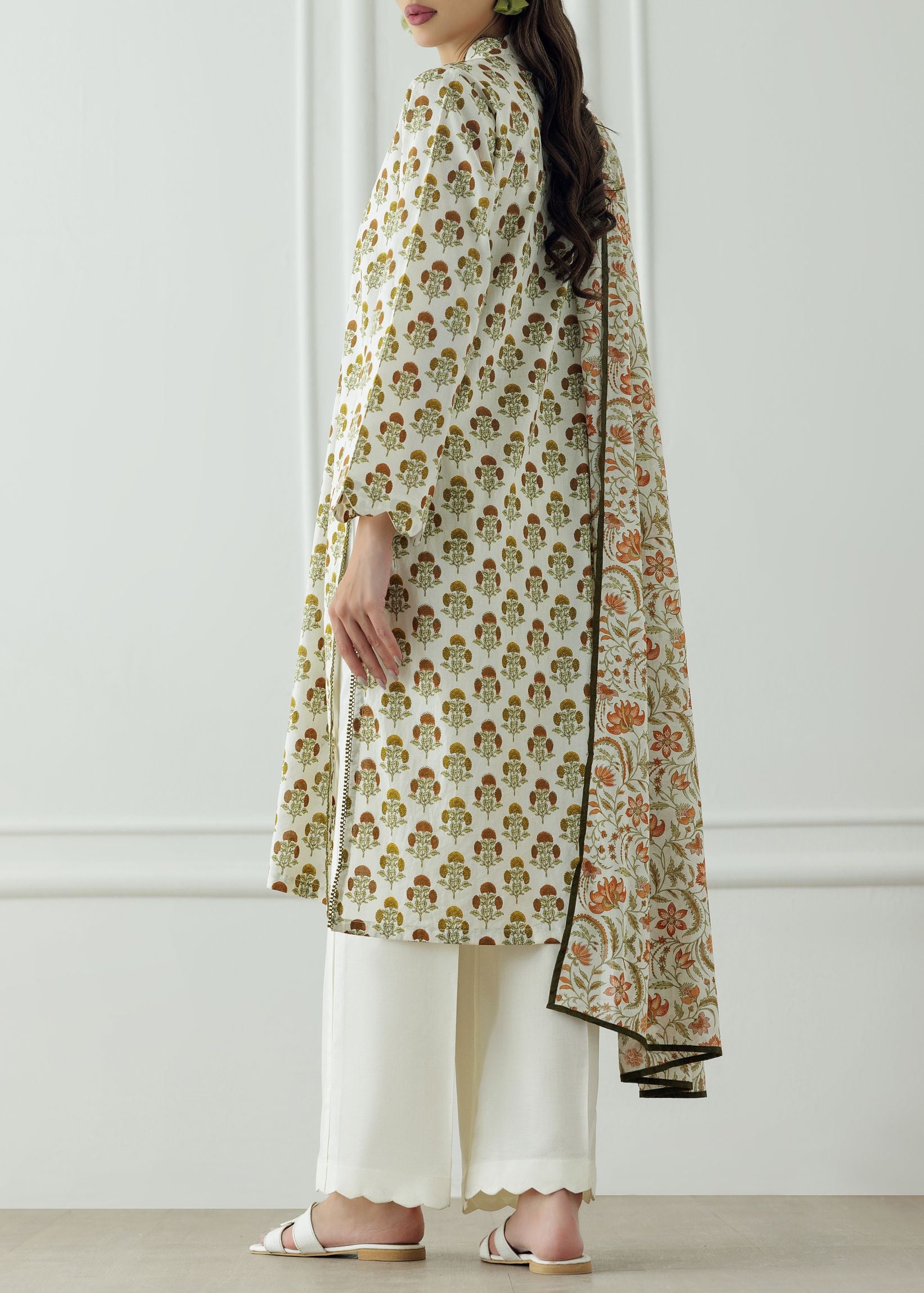 Stitched Printed Shirt Dupatta & Pant - 3 Piece - OTL-25-405-S2