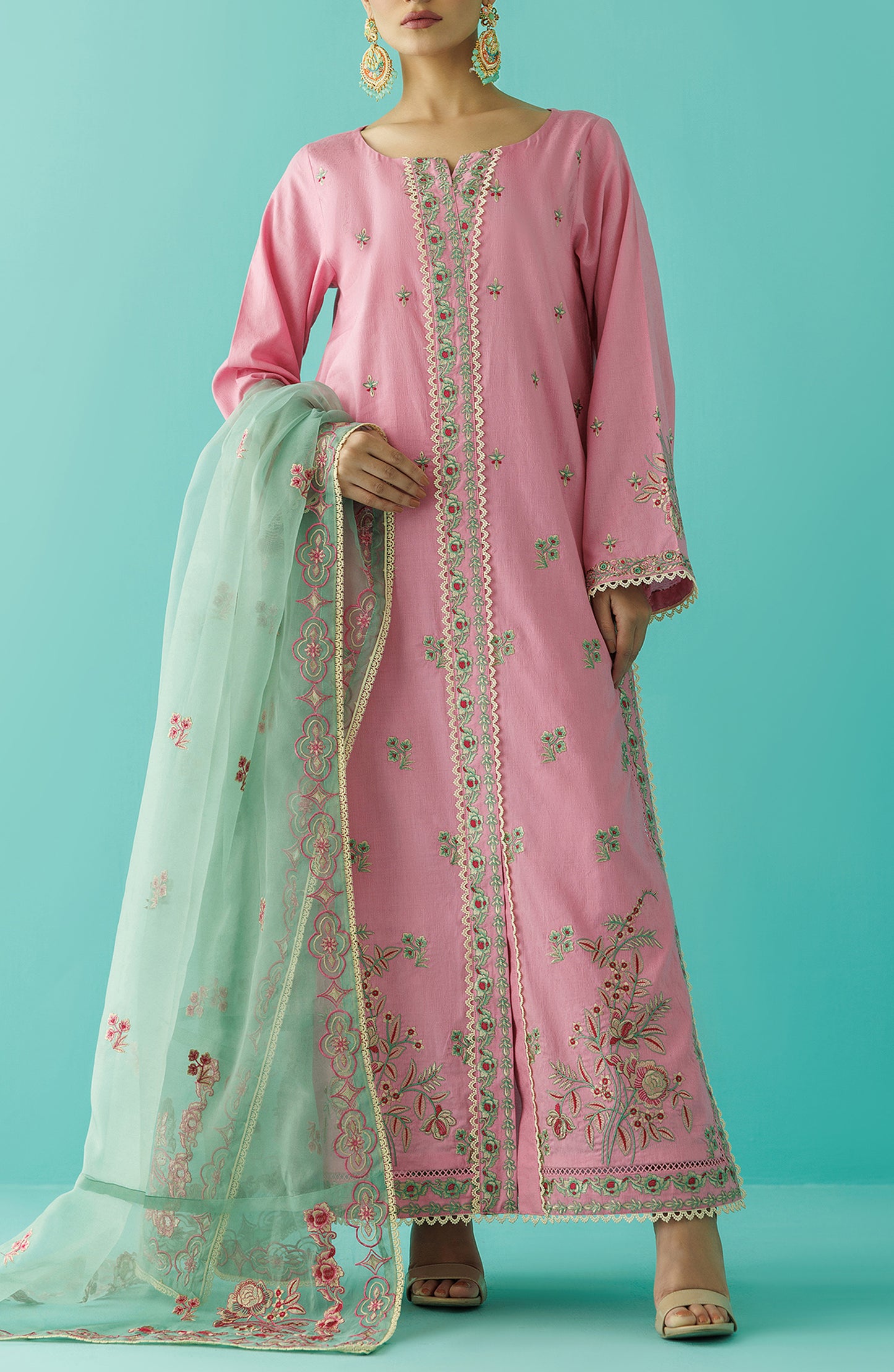 Stitched | 3 Piece | Premium Embroidered LAWN Jacquard | OTL-24-001