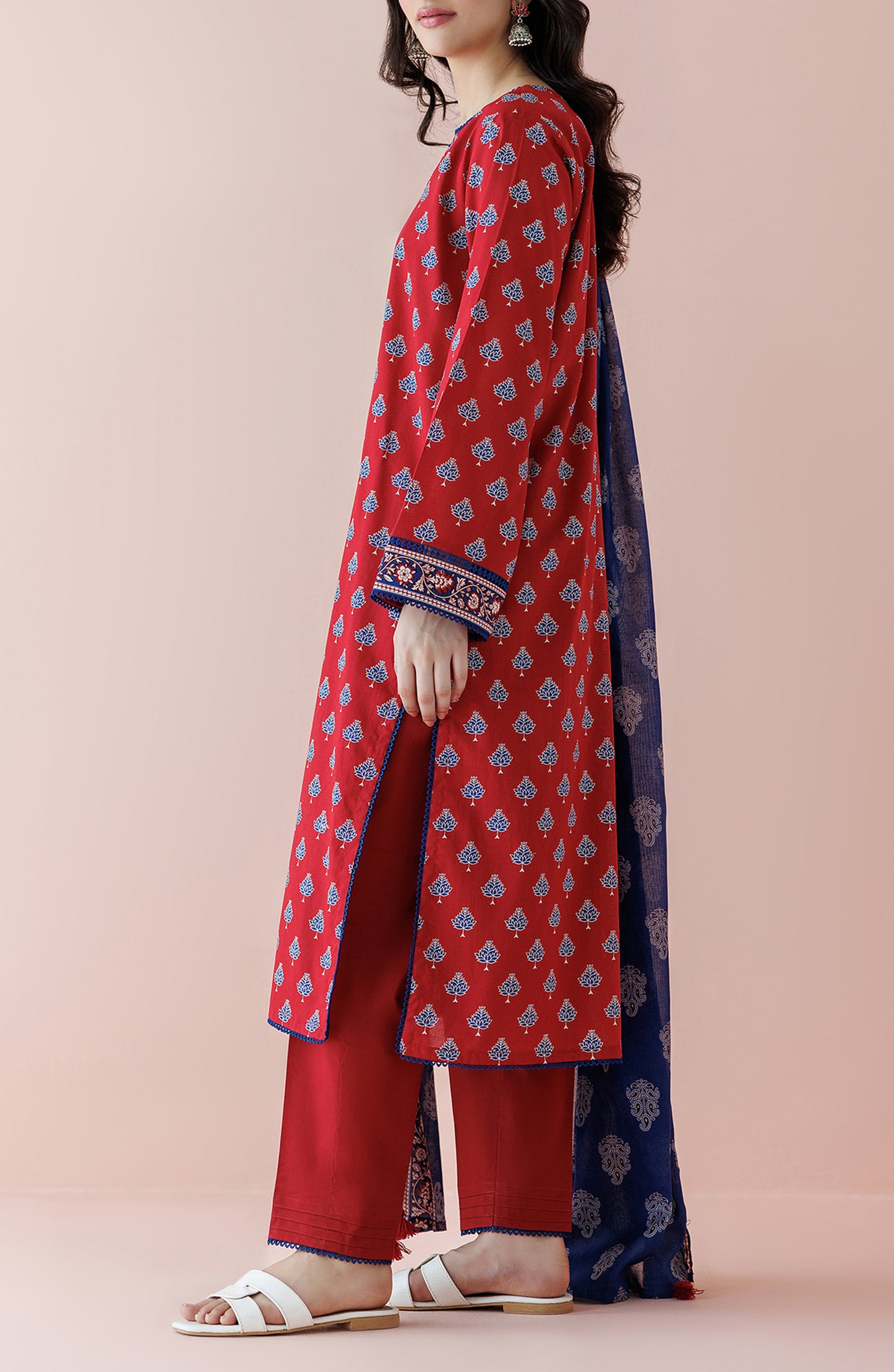 OTL-24-173/U BLUE LAWN Women UNSTITCHED SHIRT DUPATTA PANTS