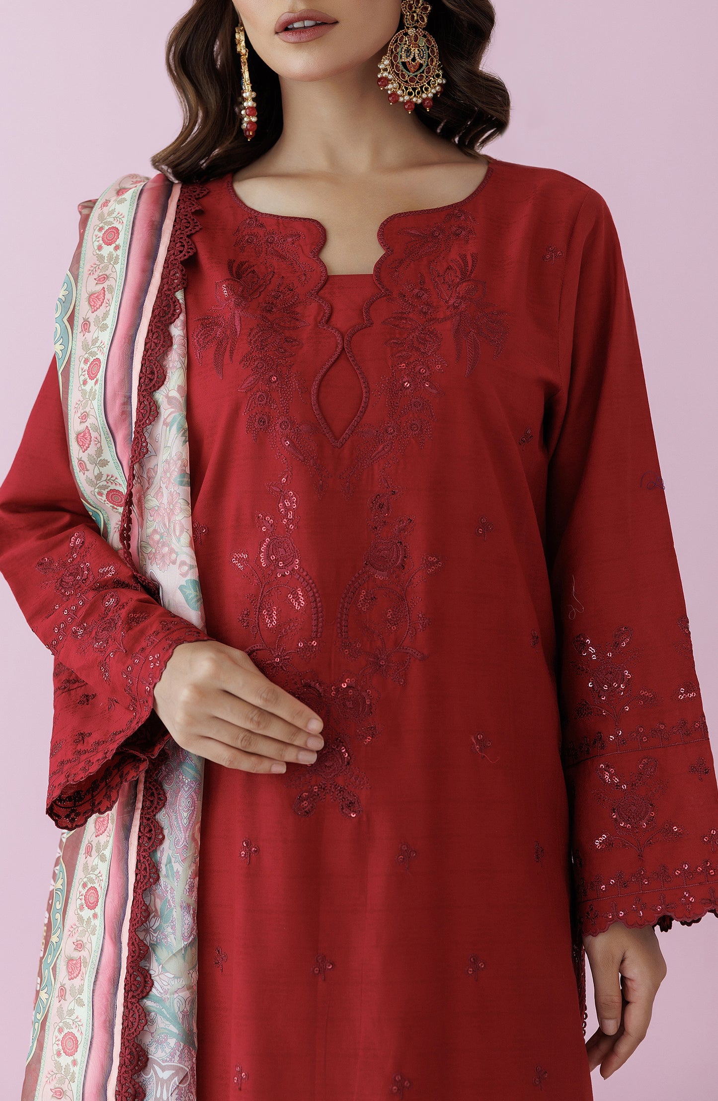 Stitched | 3 Piece | Premium Embroidered LAWN Jacquard | OTL-24-007