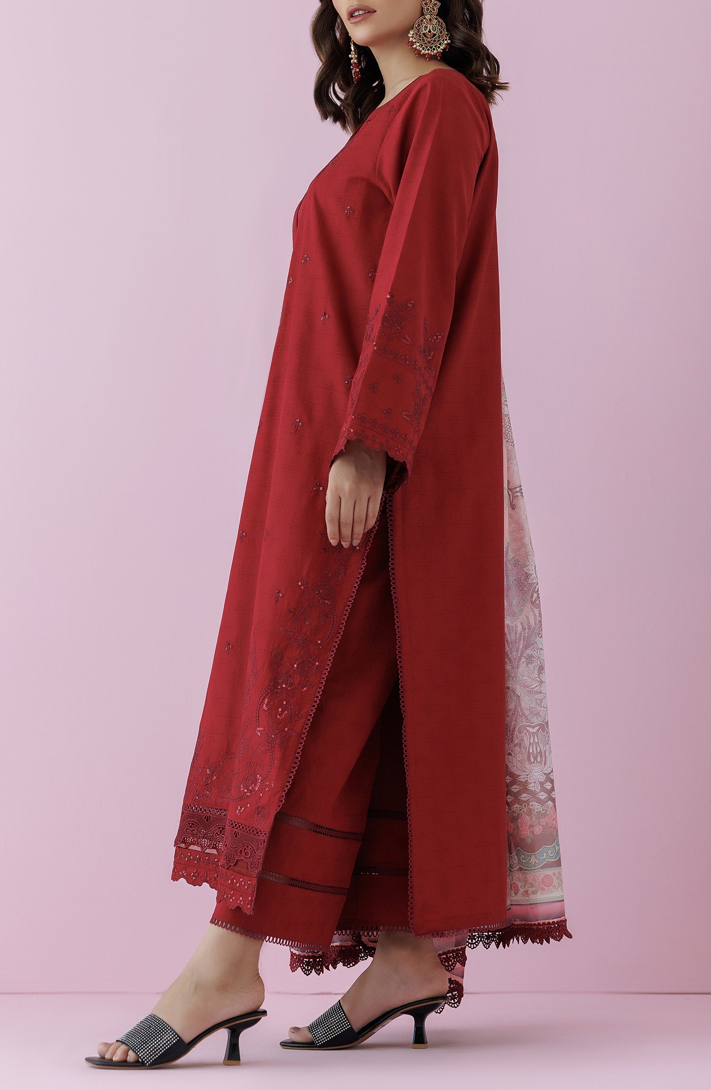 Stitched | 3 Piece | Premium Embroidered LAWN Jacquard | OTL-24-007