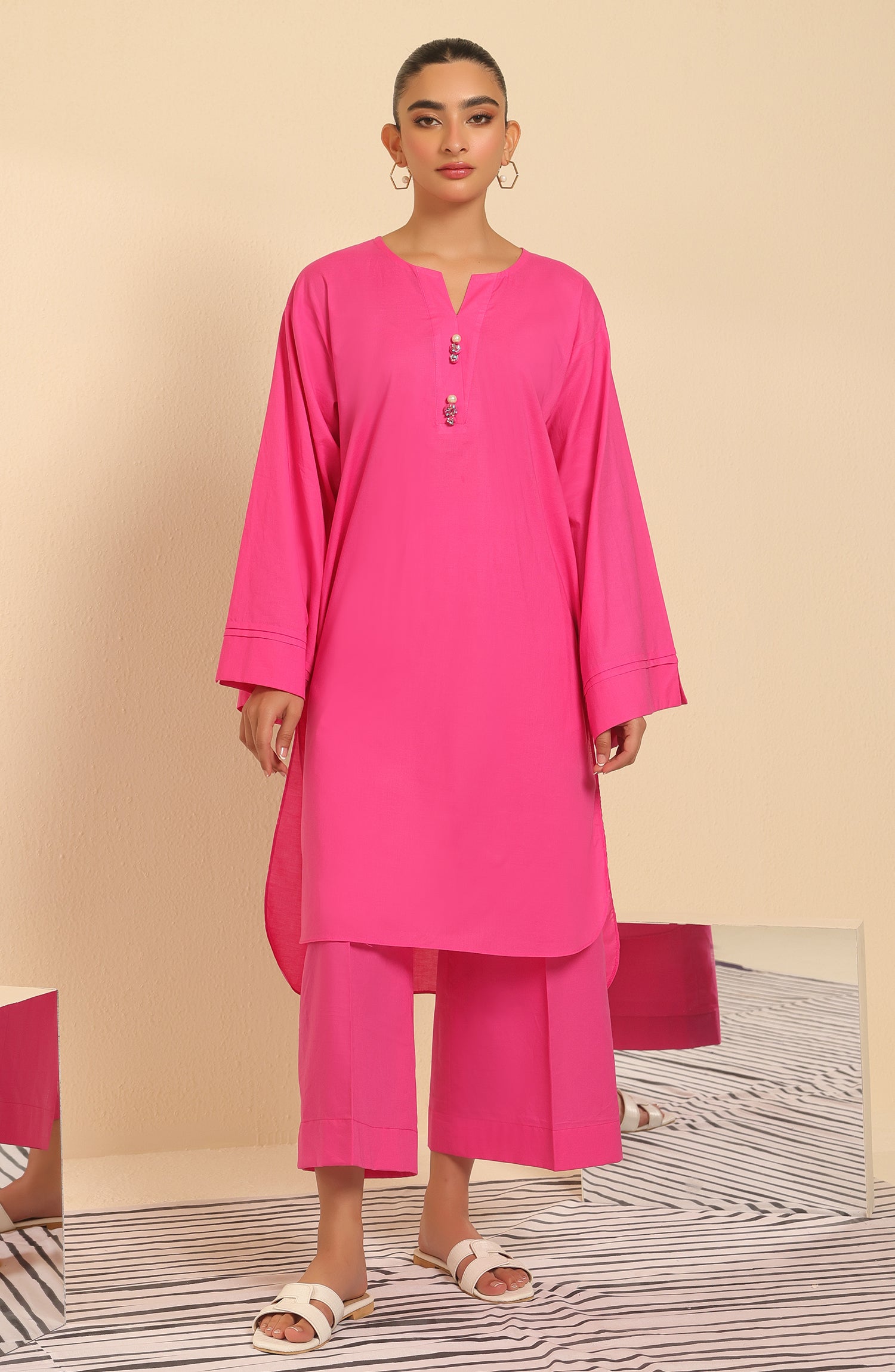 WRCC23W-2055 CAMBRIC Women READY TO WEAR SHIRT PANTS