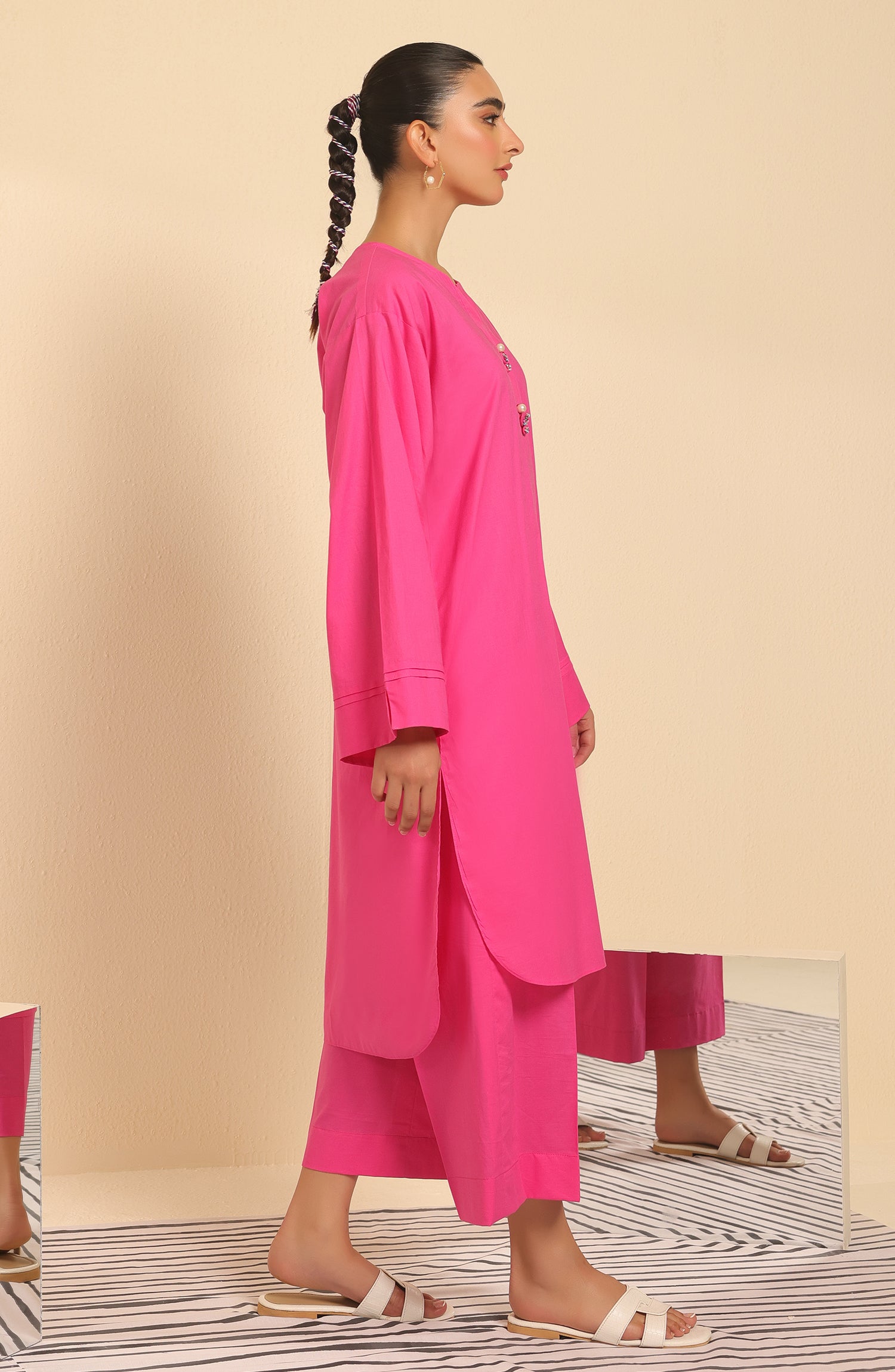 WRCC23W-2055 CAMBRIC Women READY TO WEAR SHIRT PANTS