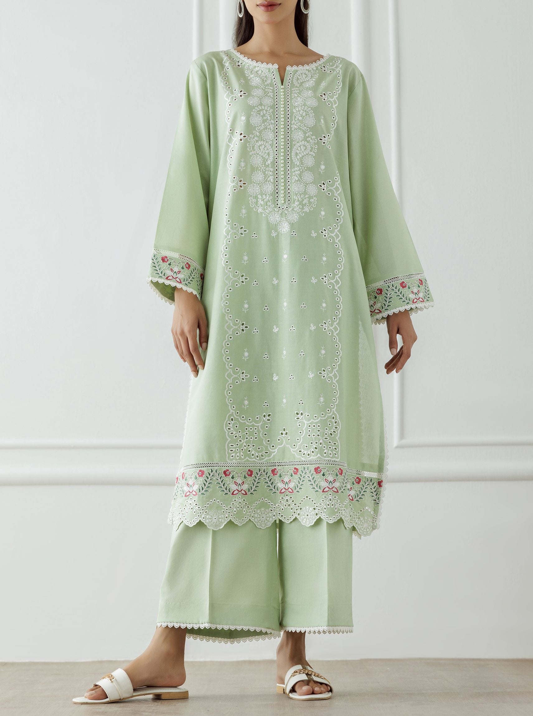 Stitched Embroidered Lawn Shirt & Pant - 2 Piece (Co-ord Set) - WRCJ25S-2006