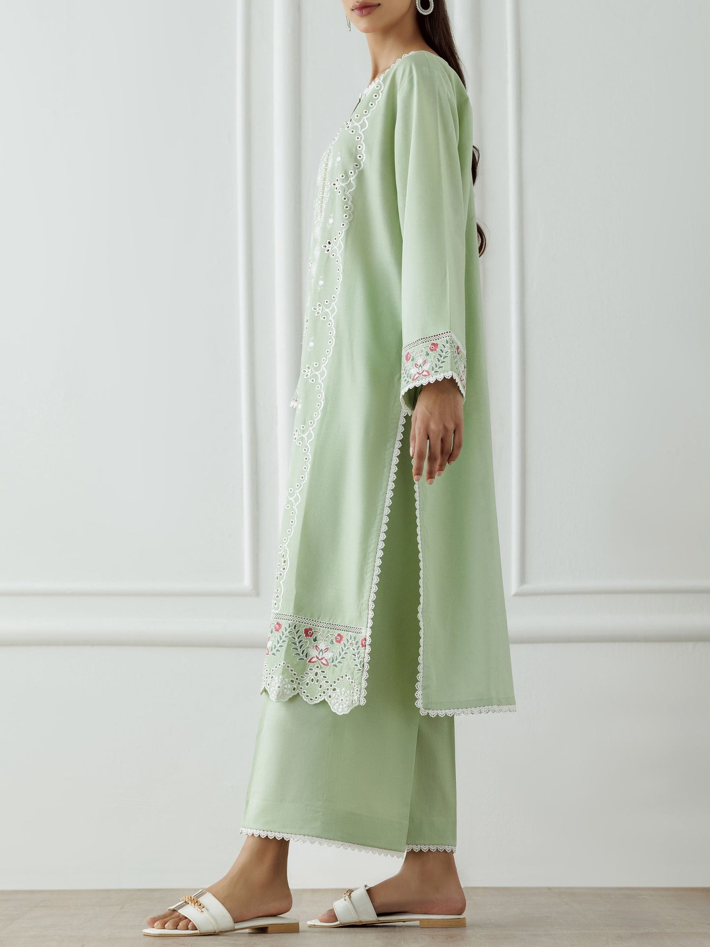 Stitched Embroidered Lawn Shirt & Pant - 2 Piece (Co-ord Set) - WRCJ25S-2006