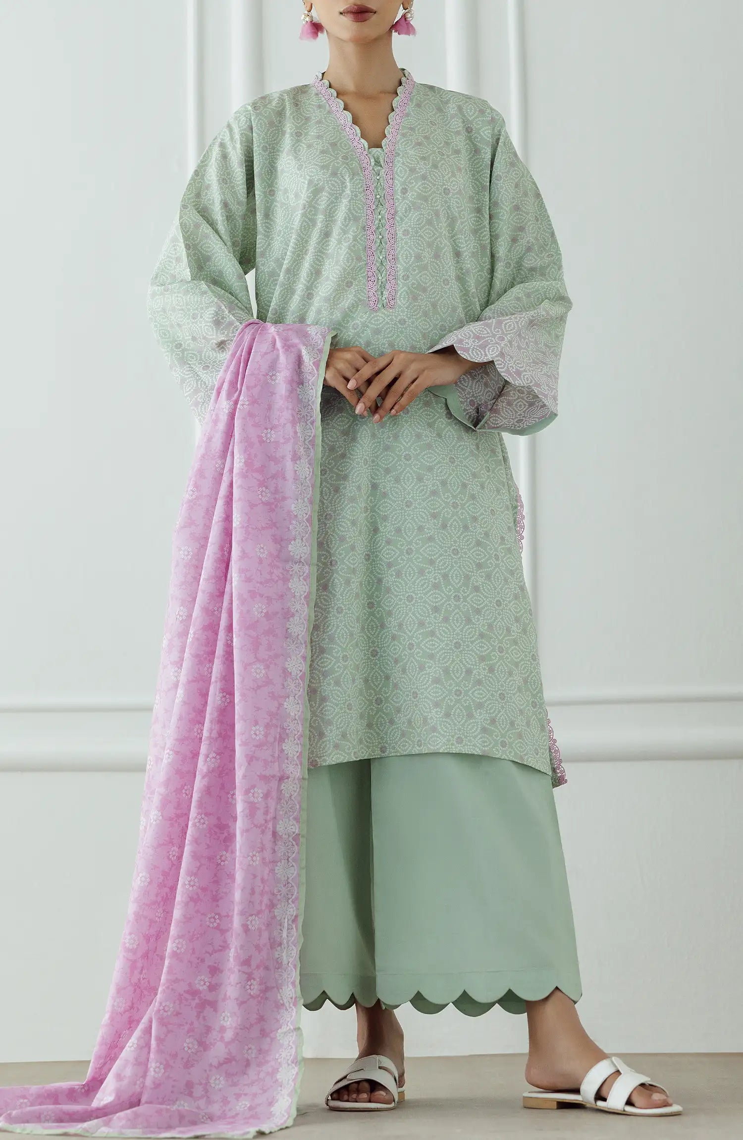 Stitched Printed Lawn Shirt Dupatta & Pant - 3 Piece - WRCL25S-1001