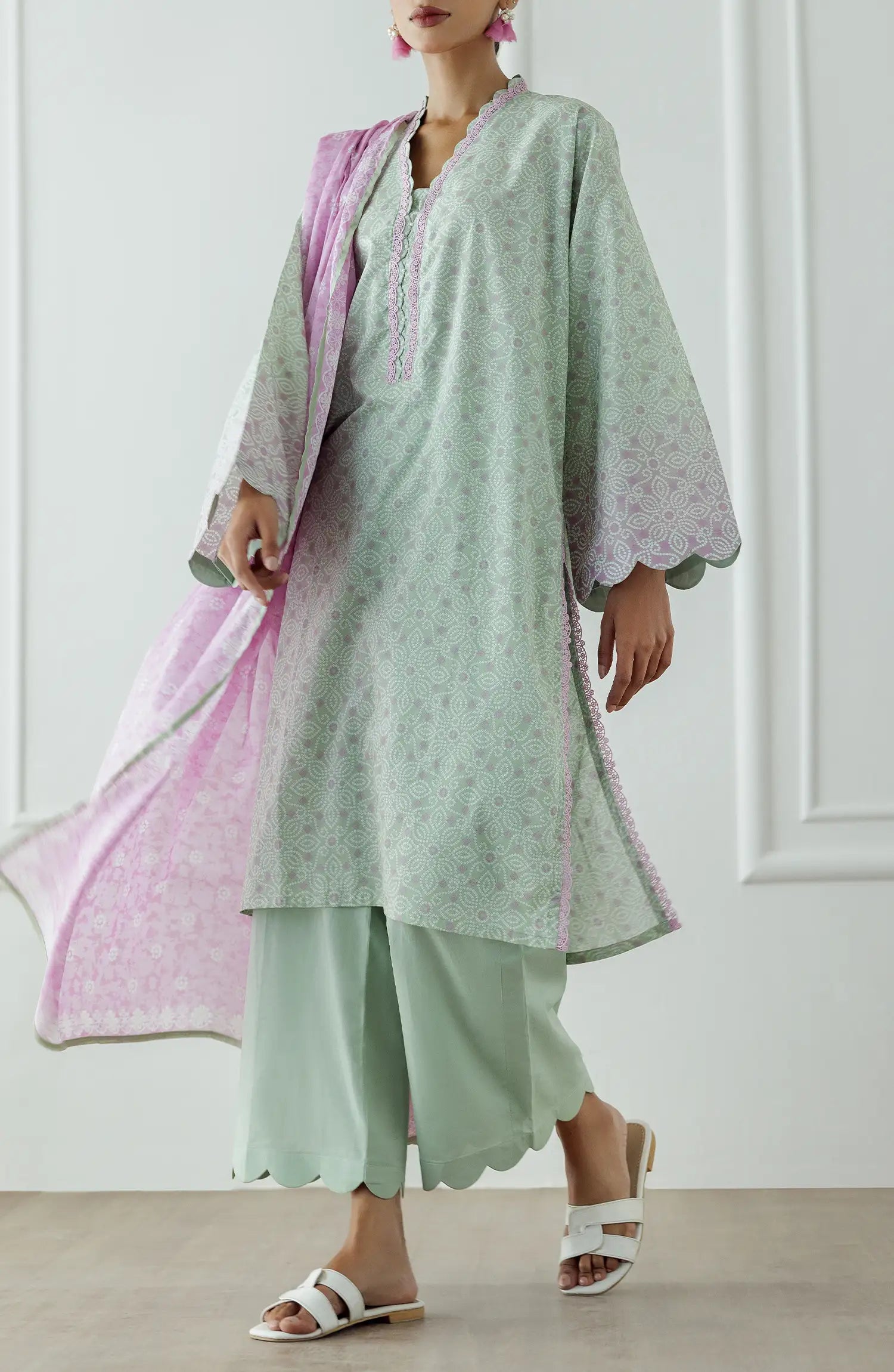 Stitched Printed Lawn Shirt Dupatta & Pant - 3 Piece - WRCL25S-1001