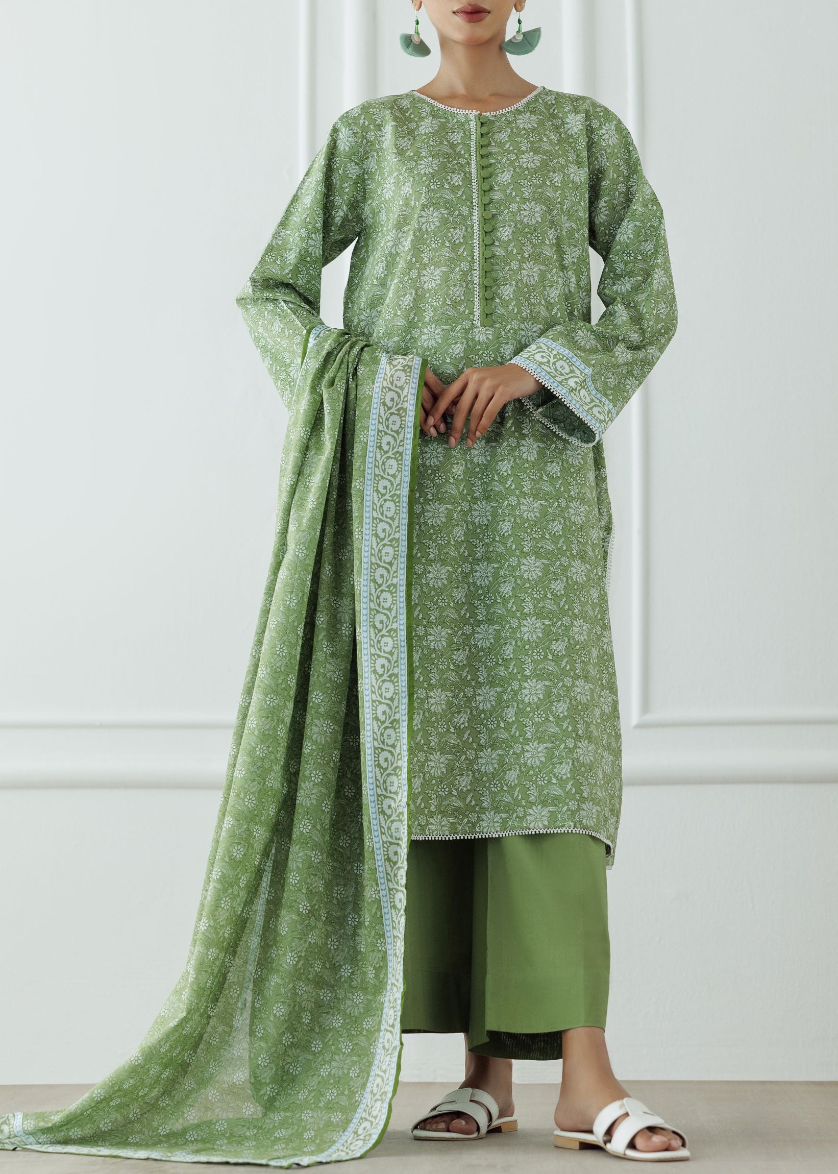 Stitched Printed Shirt Dupatta & Pant - 3 Piece - WRCL25S-1003