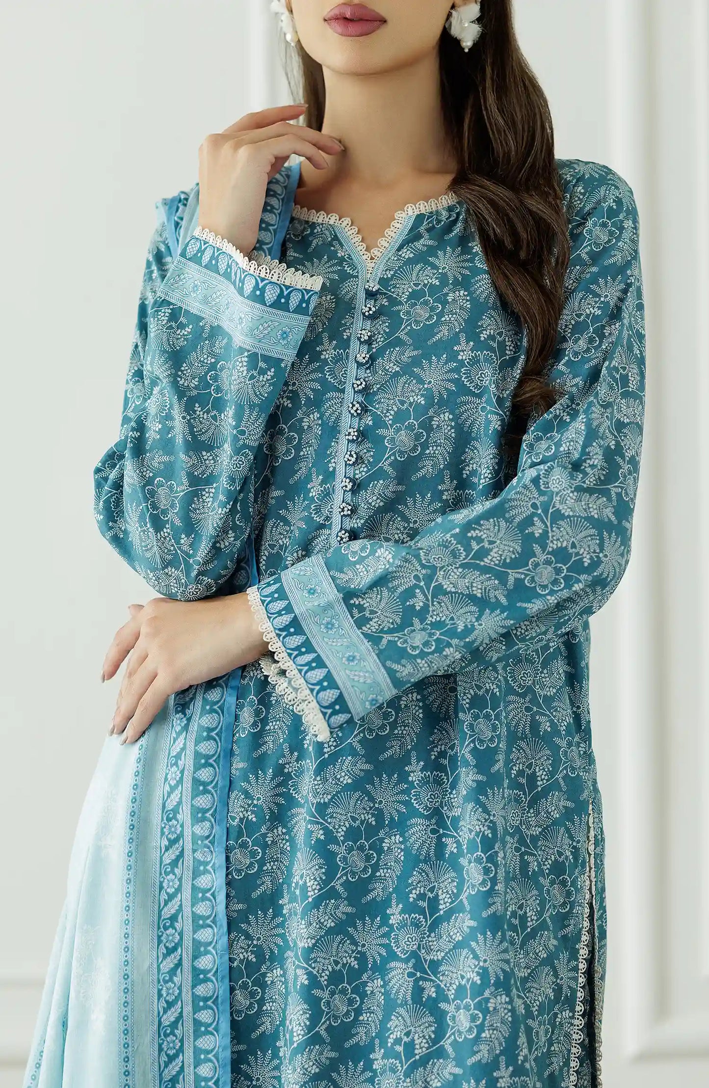 Stitched Printed Lawn Shirt Dupatta & Pant - 3 Piece - WRCL25S-1004