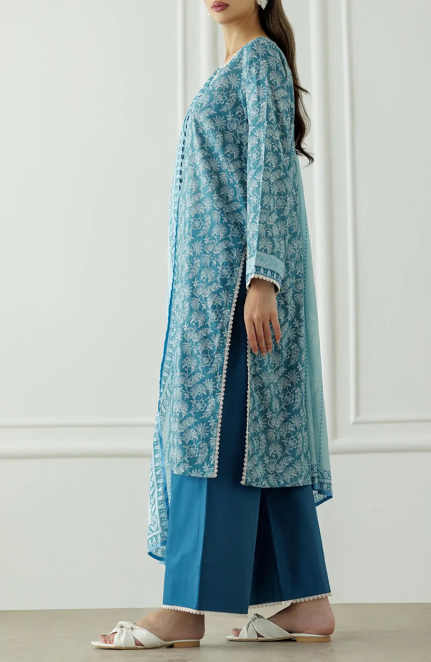 Stitched Printed Lawn Shirt Dupatta & Pant - 3 Piece - WRCL25S-1004