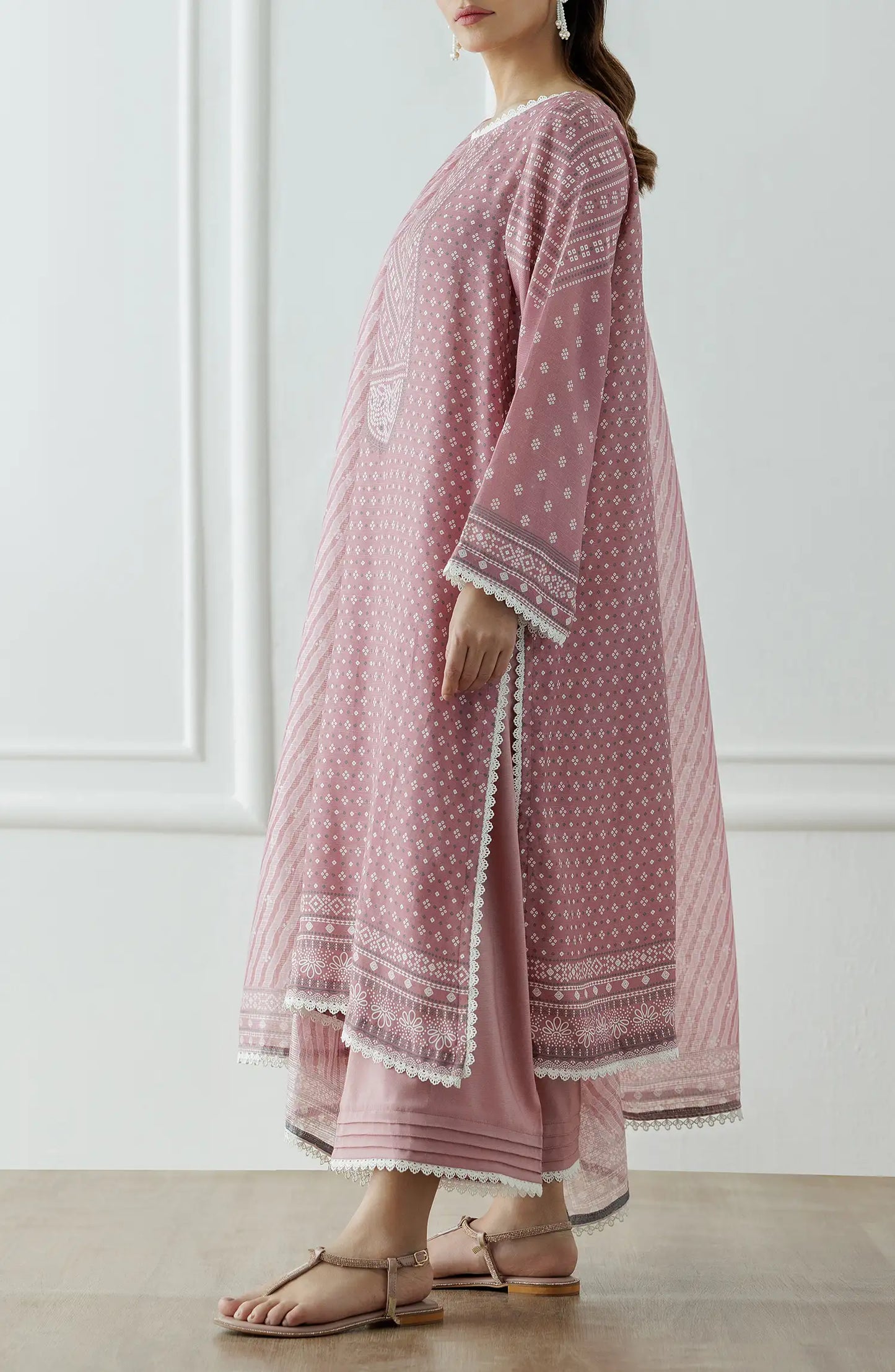 Stitched Premium Printed Raw Silk Shirt Dupatta & Pant - 3 Piece - WRCR24S-3003
