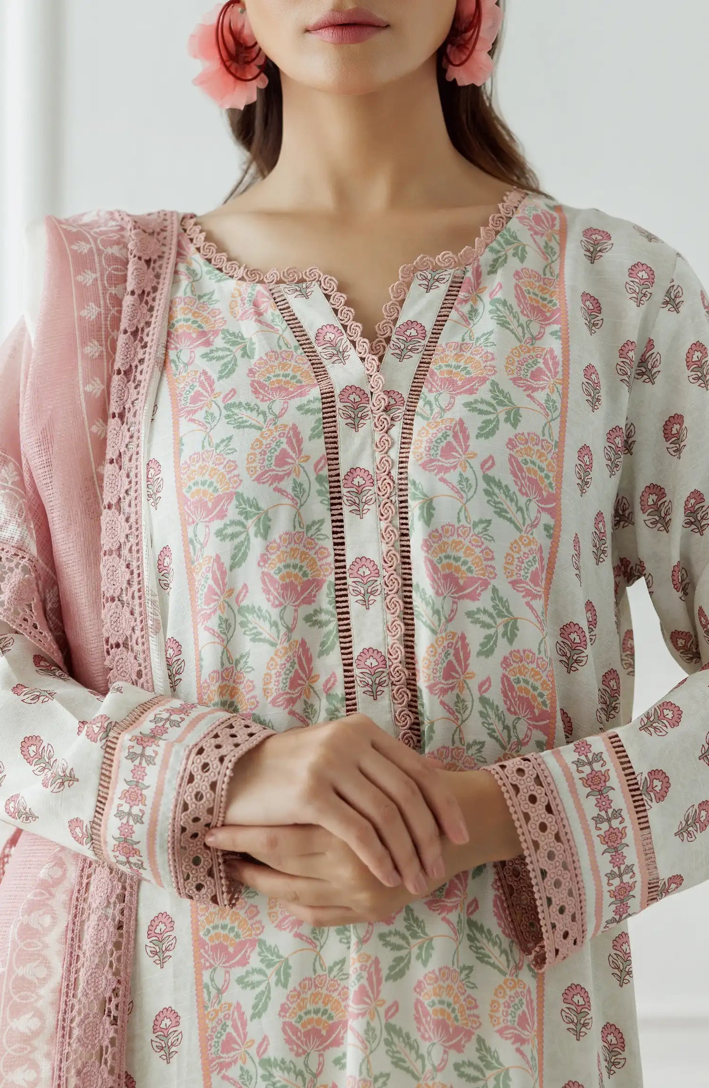 Stitched Premium Printed Raw Silk Shirt Dupatta & Pant - 3 Piece - WRCR24S-3004