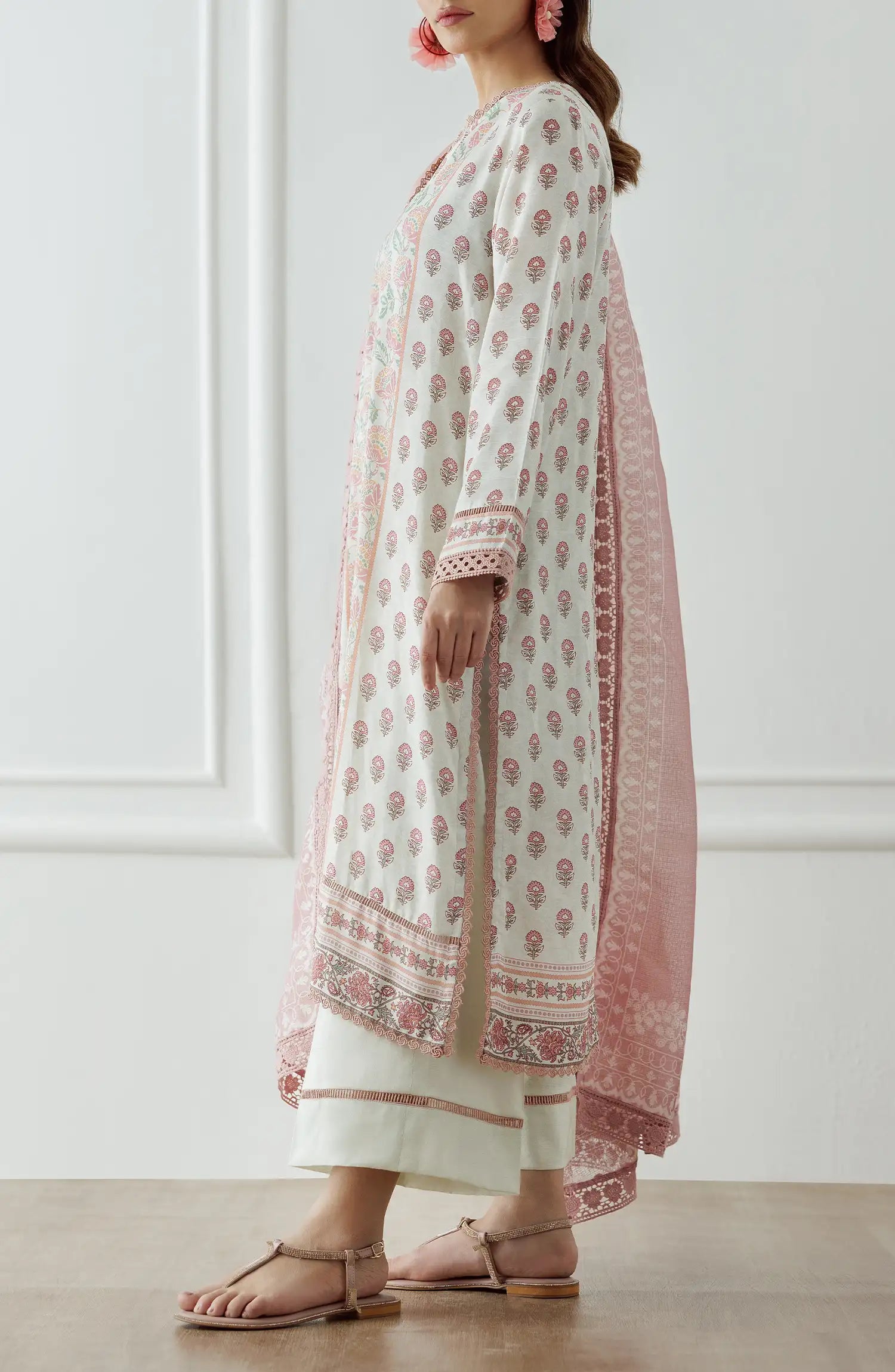 Stitched Premium Printed Raw Silk Shirt Dupatta & Pant - 3 Piece - WRCR24S-3004