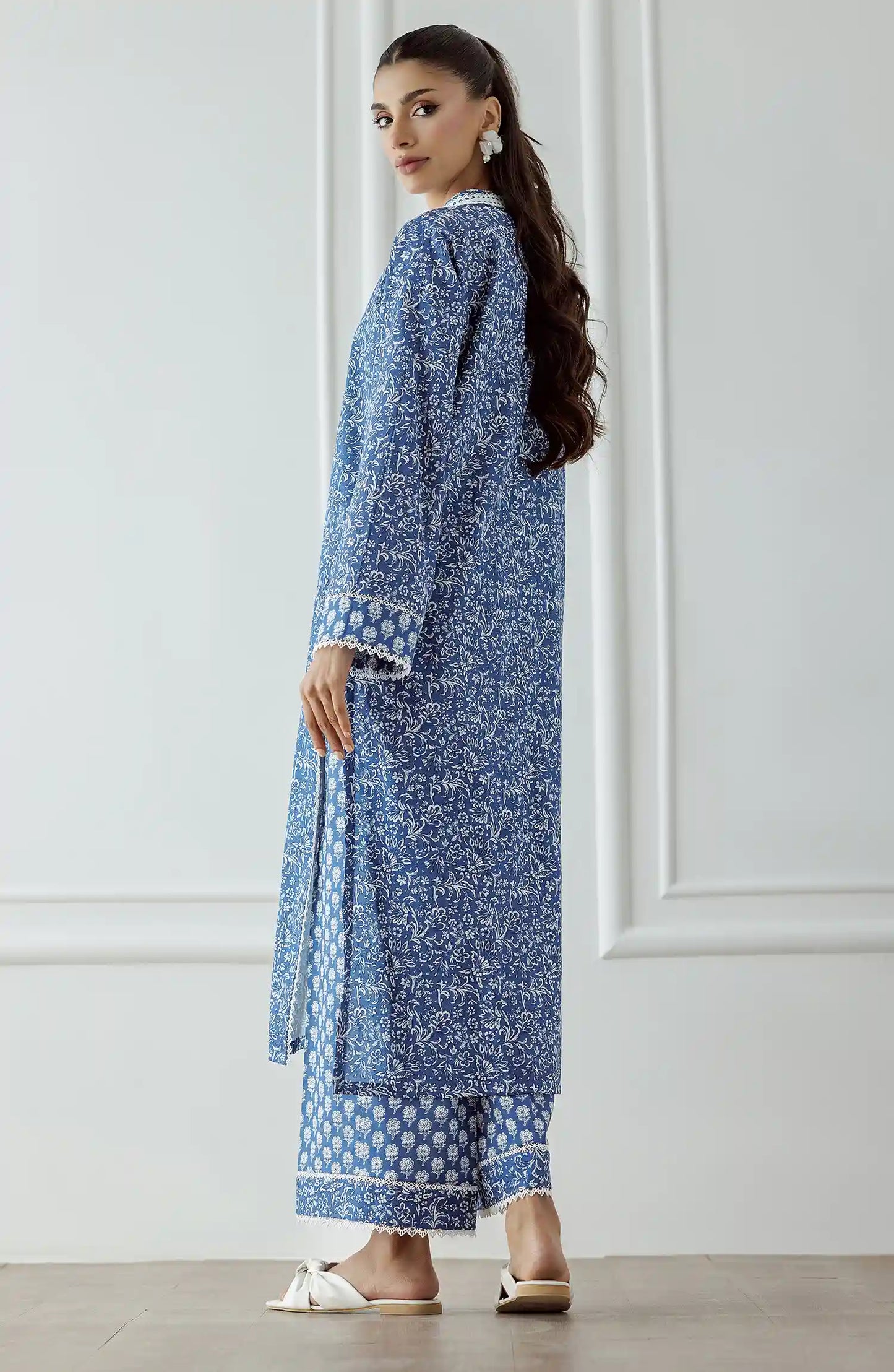 Stitched Printed Lawn Shirt & Pant - 2 Piece (Co-ord Set) - WRCV25S-2009