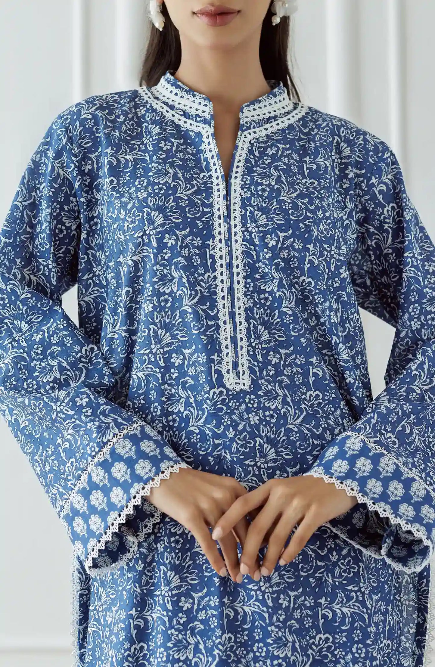 Stitched Printed Lawn Shirt & Pant - 2 Piece (Co-ord Set) - WRCV25S-2009
