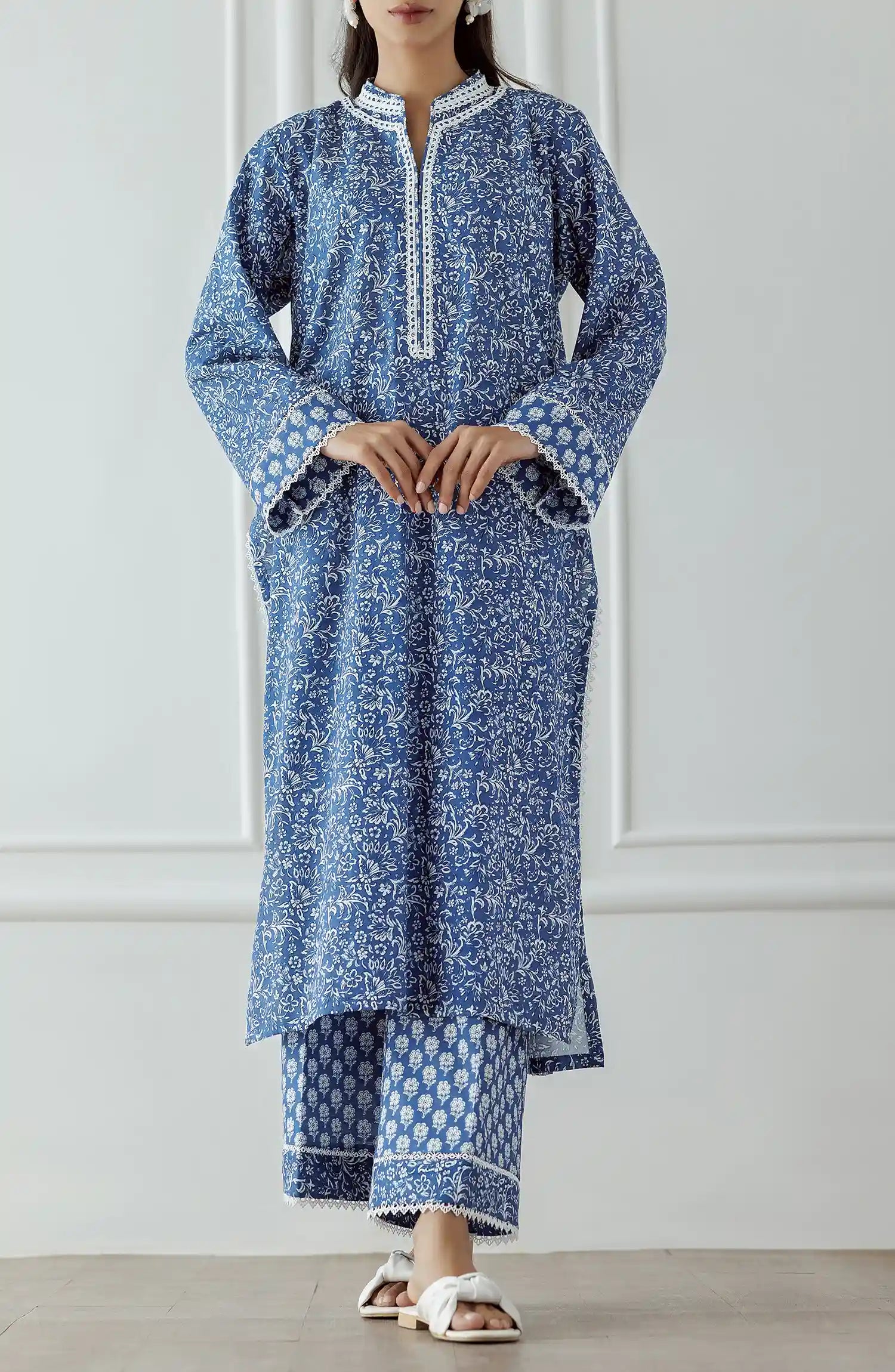 Stitched Printed Lawn Shirt & Pant - 2 Piece (Co-ord Set) - WRCV25S-2009