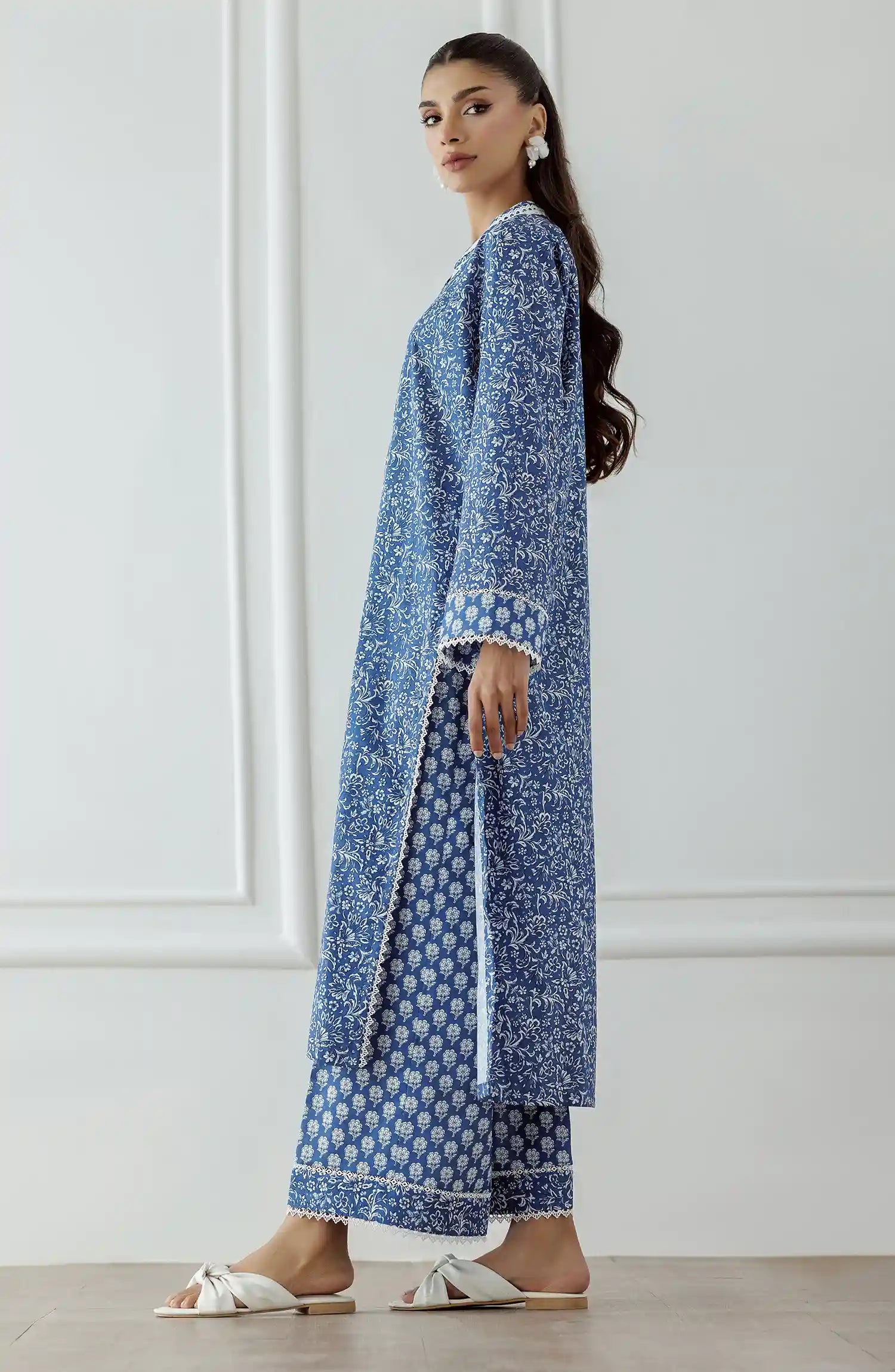Stitched Printed Lawn Shirt & Pant - 2 Piece (Co-ord Set) - WRCV25S-2009