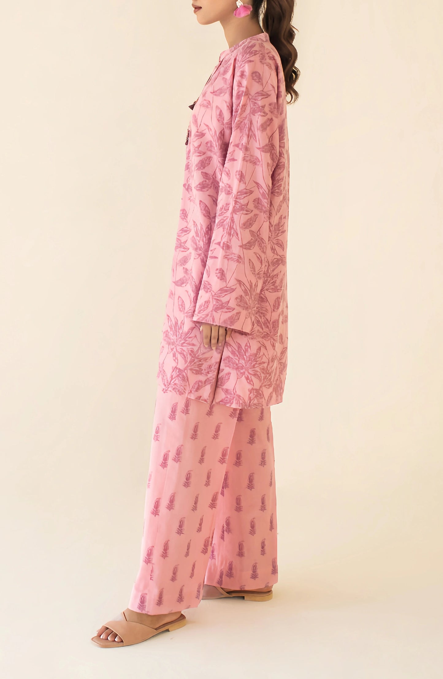 WRCY24S-2012/S PEACH JACQUARD Women READY TO WEAR SHIRT PANTS
