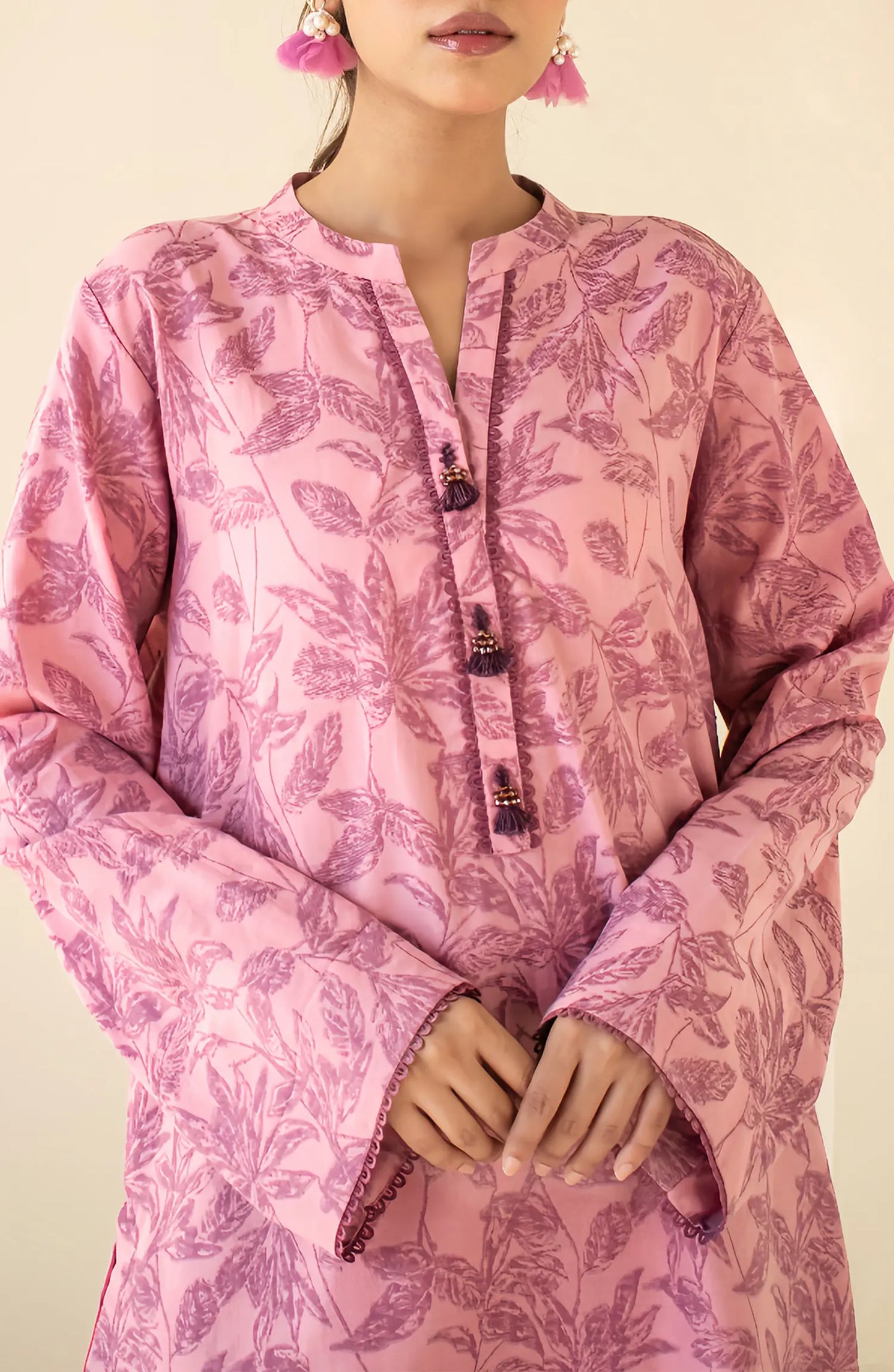 WRCY24S-2012/S PEACH JACQUARD Women READY TO WEAR SHIRT PANTS