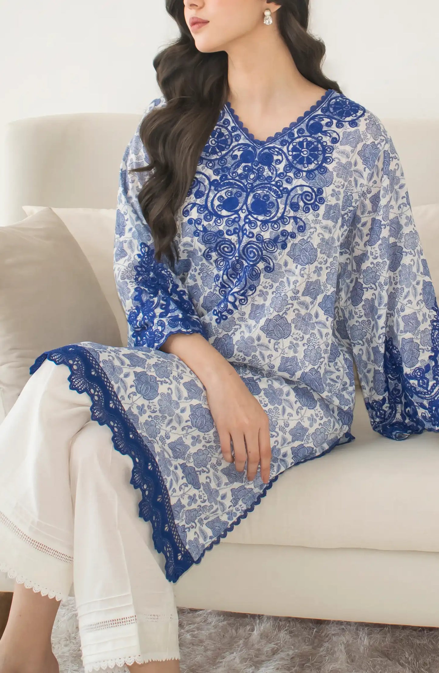 Stitched Luxury Premium Embroidered 1 Piece - WRFC24S-1002