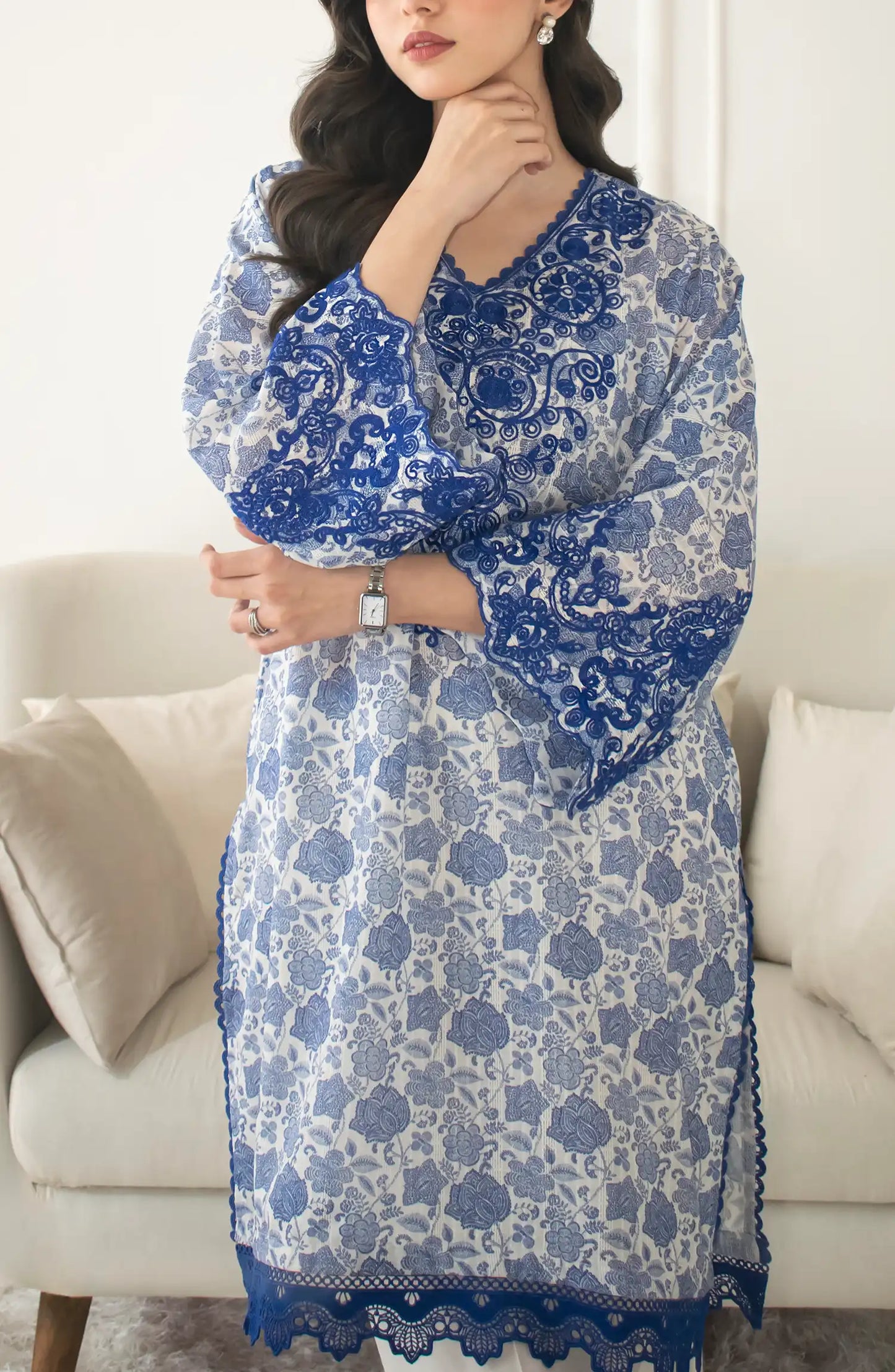 Stitched Luxury Premium Embroidered 1 Piece - WRFC24S-1002