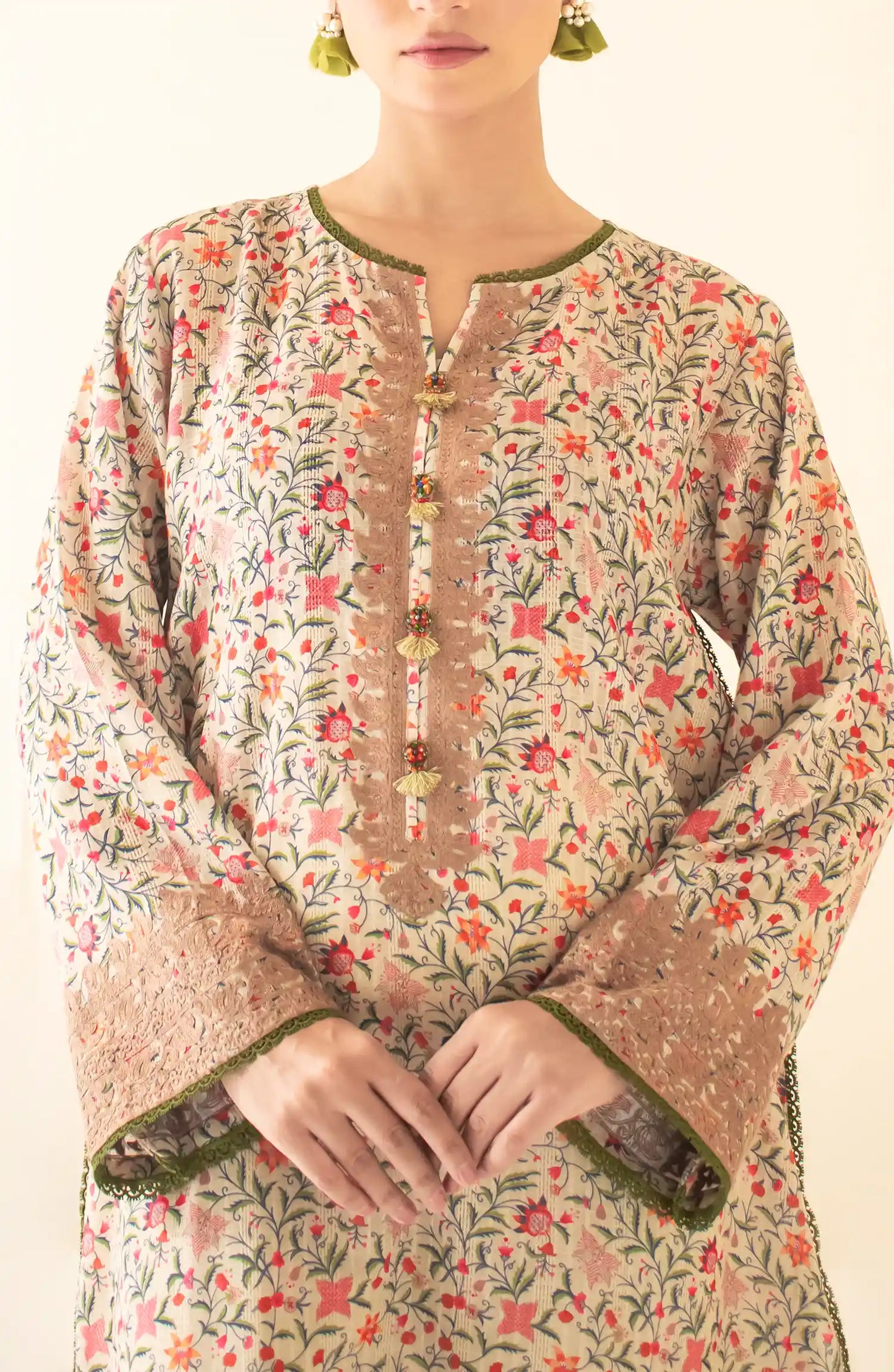 Stitched Luxury Premium Embroidered Shirt (1PC) - WRFC24S-1006