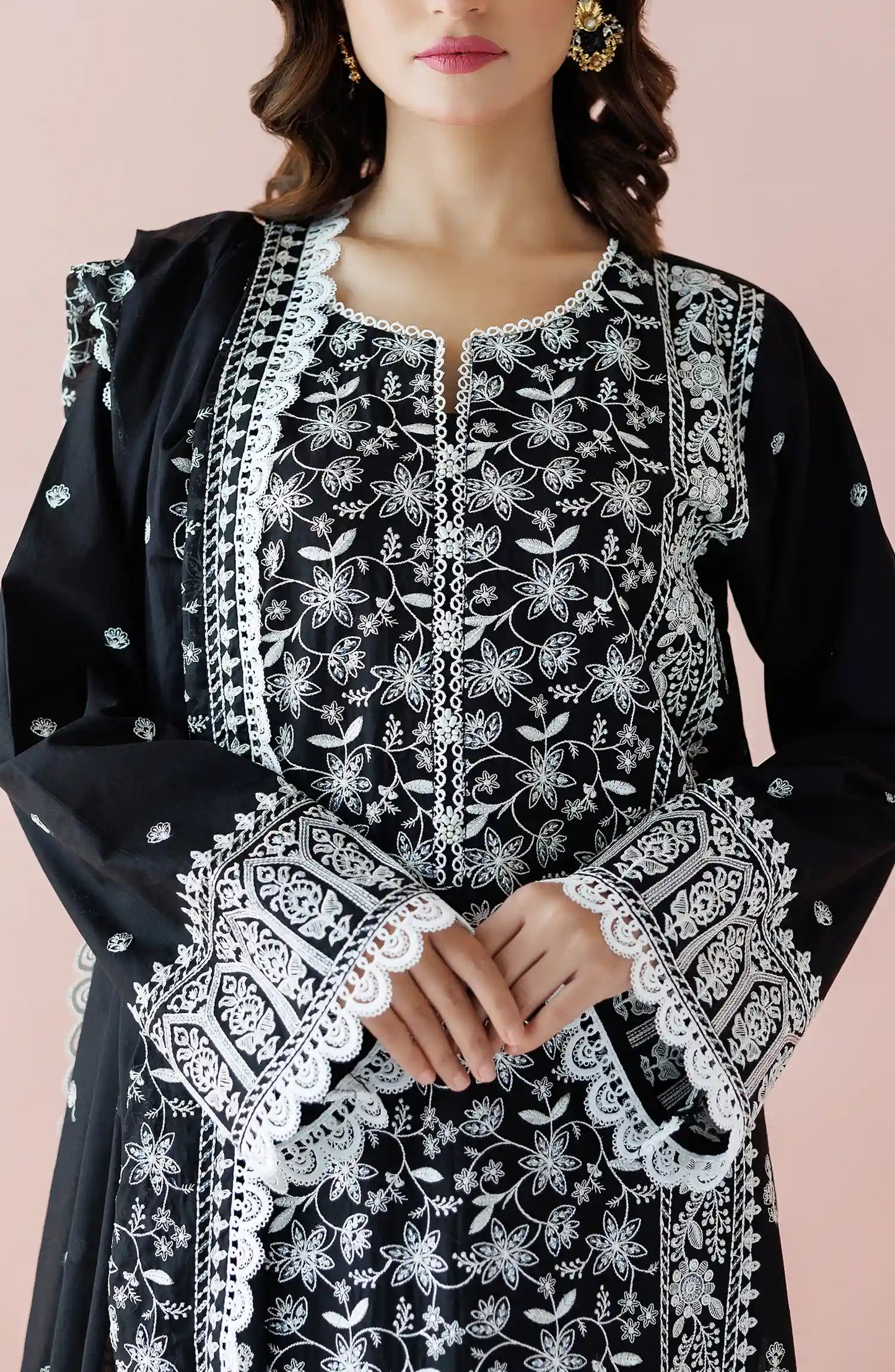 WRFC24S-3004 CAMBRIC Women READY TO WEAR SHIRT DUPATTA PANTS