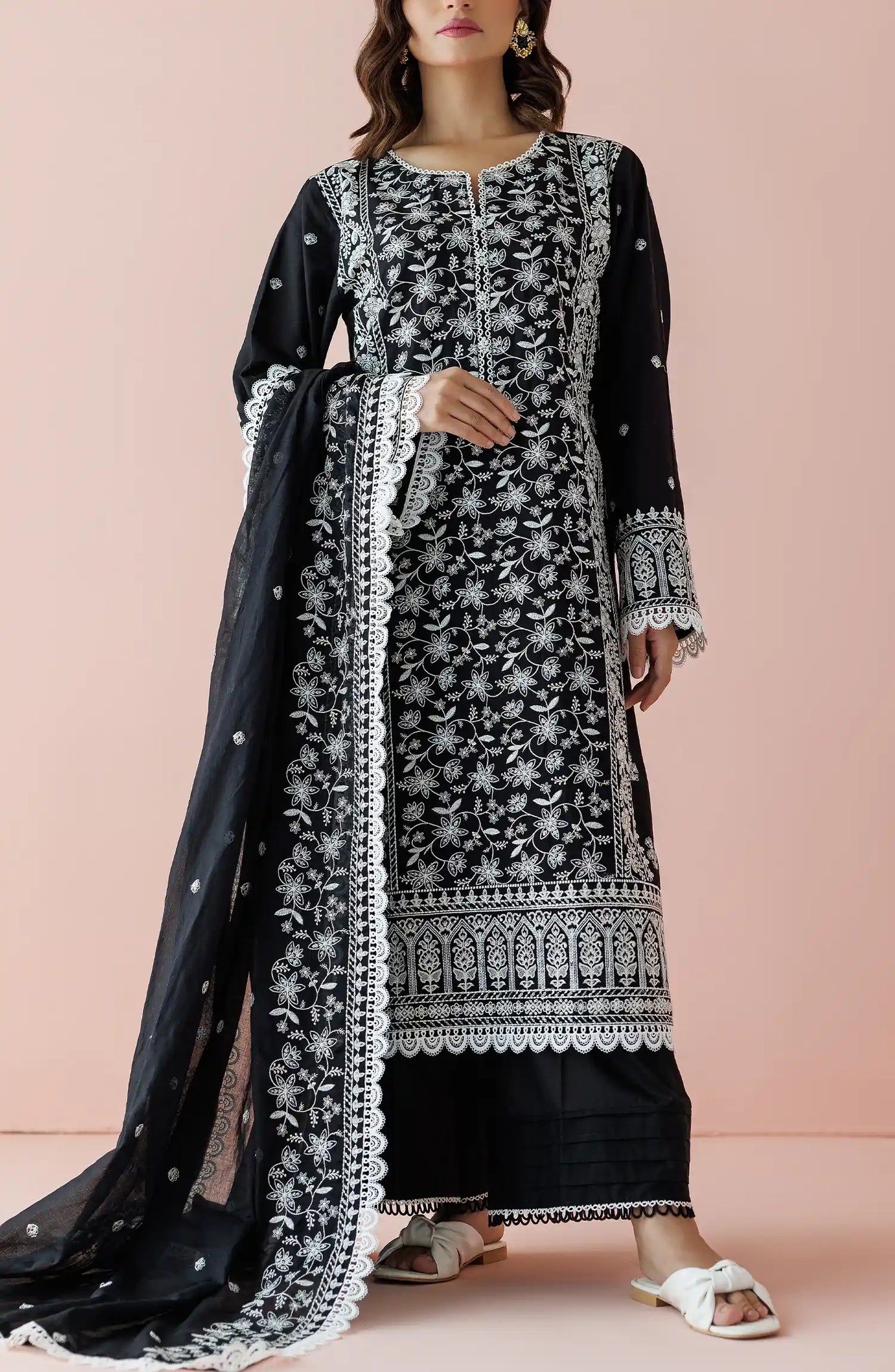 WRFC24S-3004 CAMBRIC Women READY TO WEAR SHIRT DUPATTA PANTS