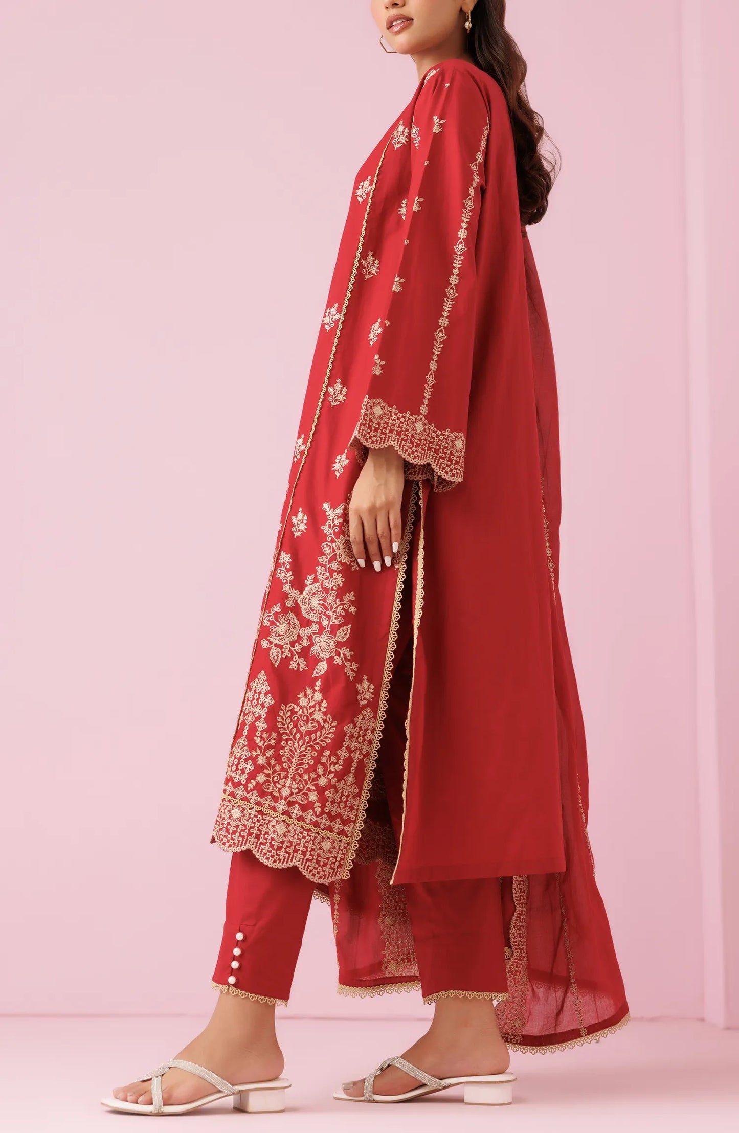 WRFC24S-3009 CAMBRIC Women READY TO WEAR SHIRT DUPATTA PANTS
