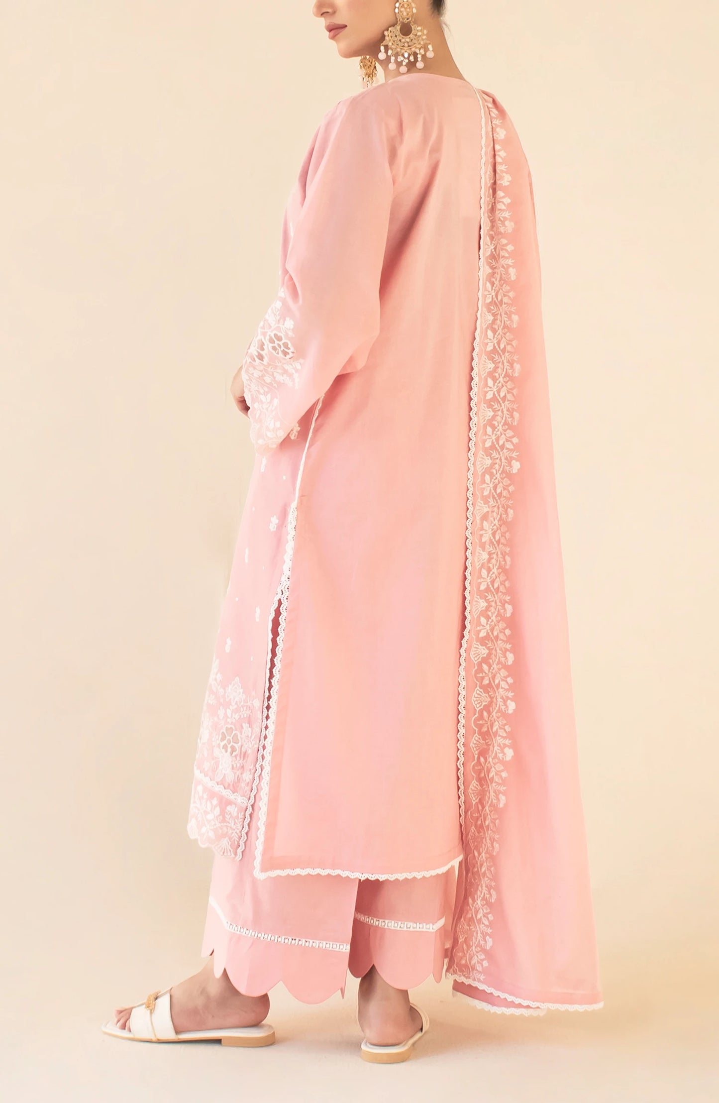 Stitched Chikankari Shirt Dupatta & Pant - 3 Piece - WRFC25S-3004