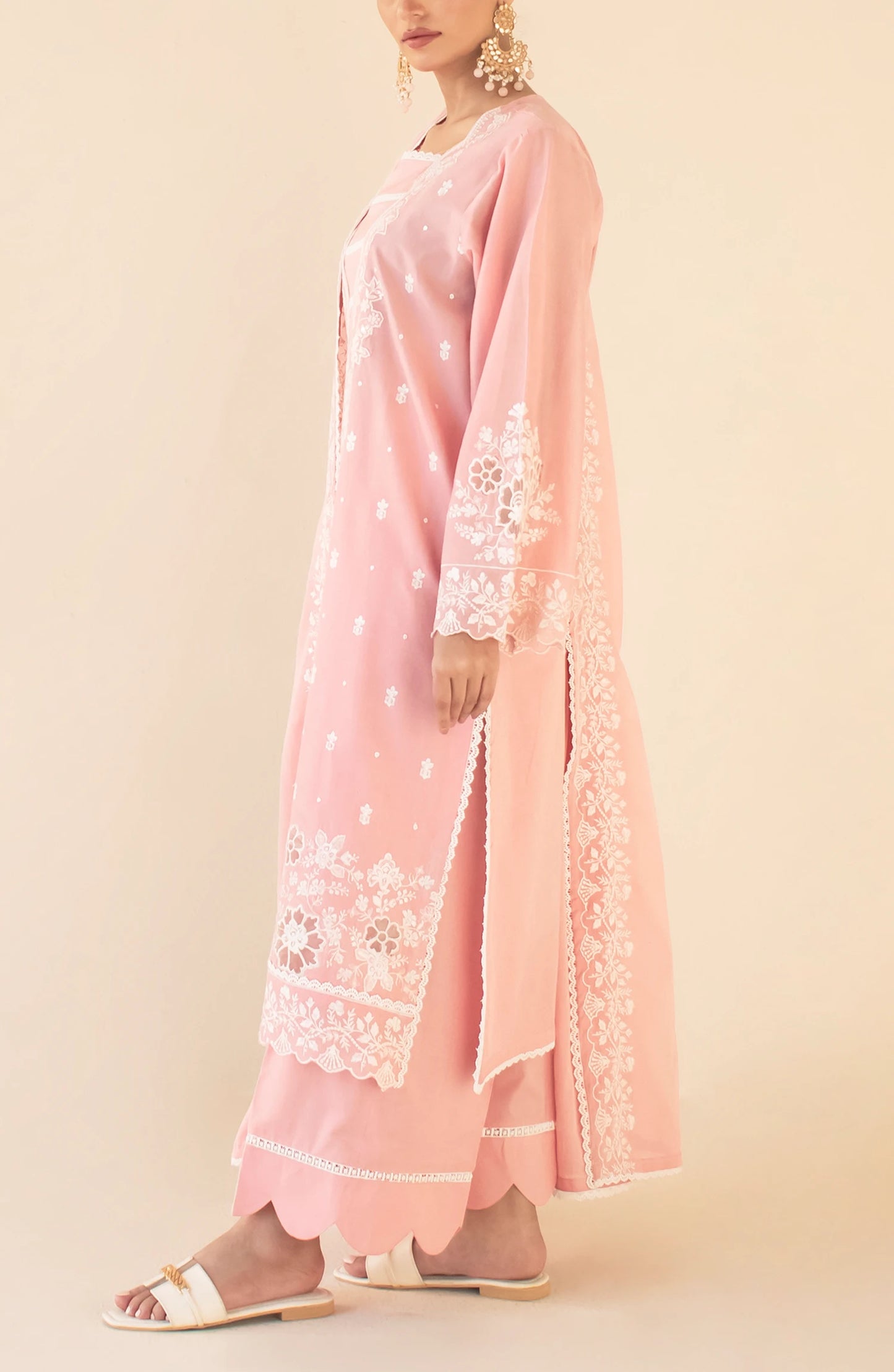 Stitched Chikankari Shirt Dupatta & Pant - 3 Piece - WRFC25S-3004