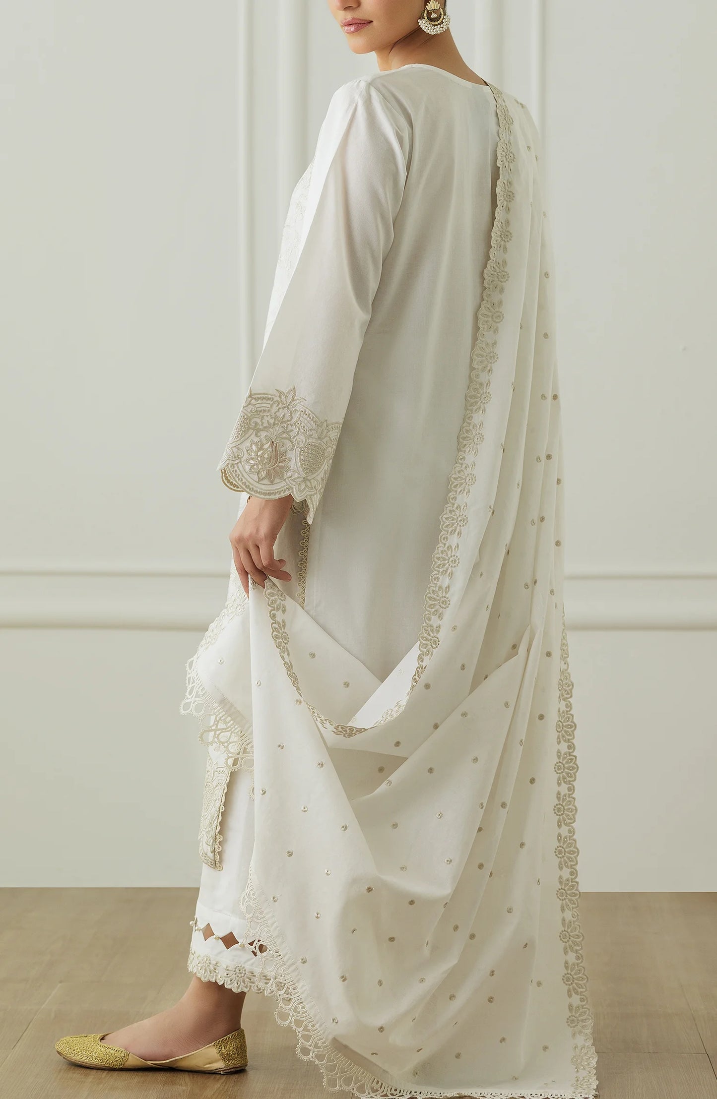 Stitched Chikankari Shirt Dupatta & Pant - 3 Piece - WRFC25S-3007